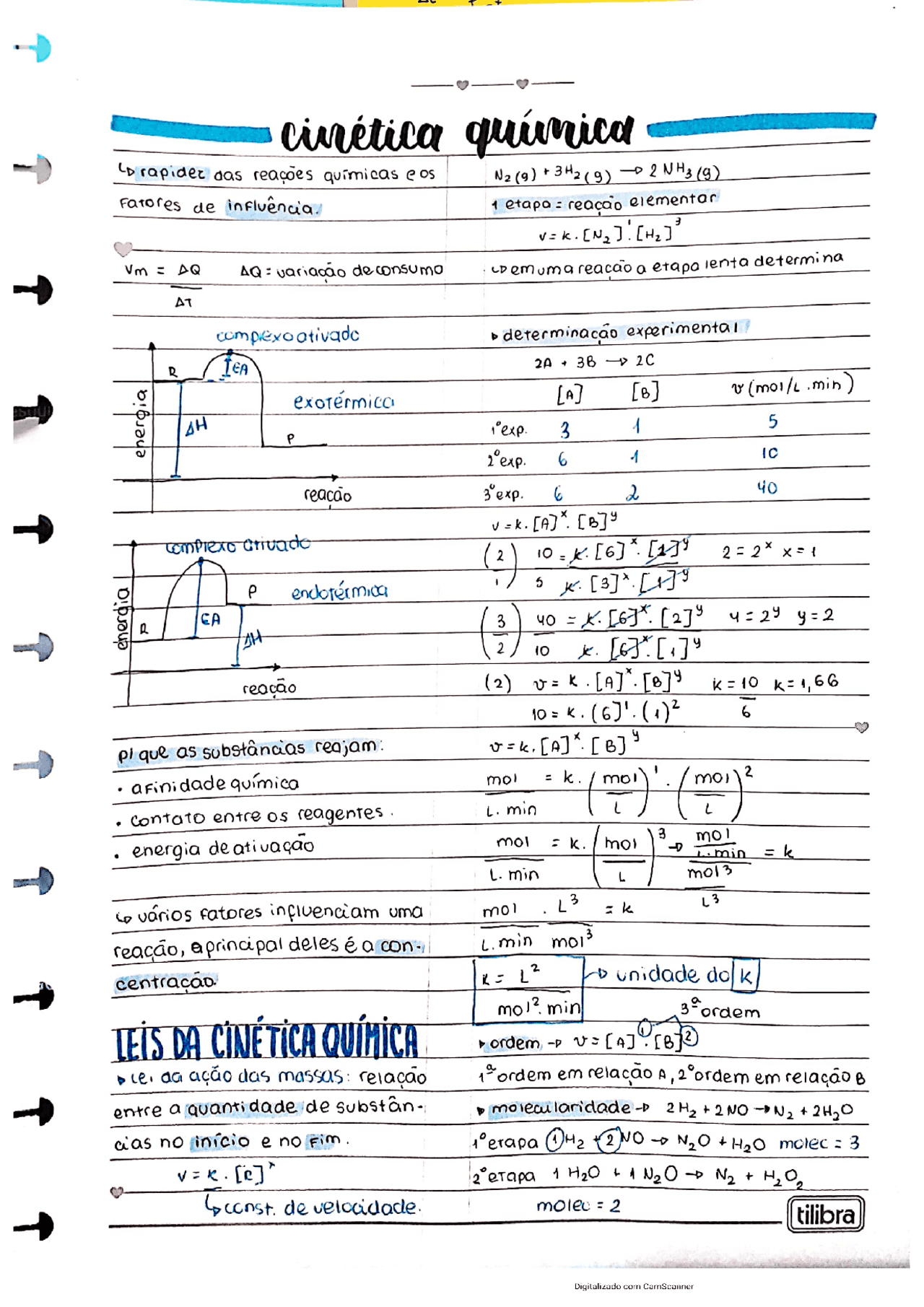 Cinética Química- Resumo | Resumos Química | Docsity