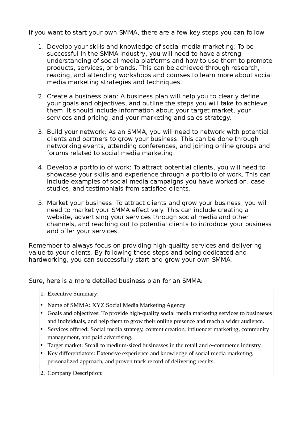 Smma Step by Step guide | Apuntes de Economía | Docsity