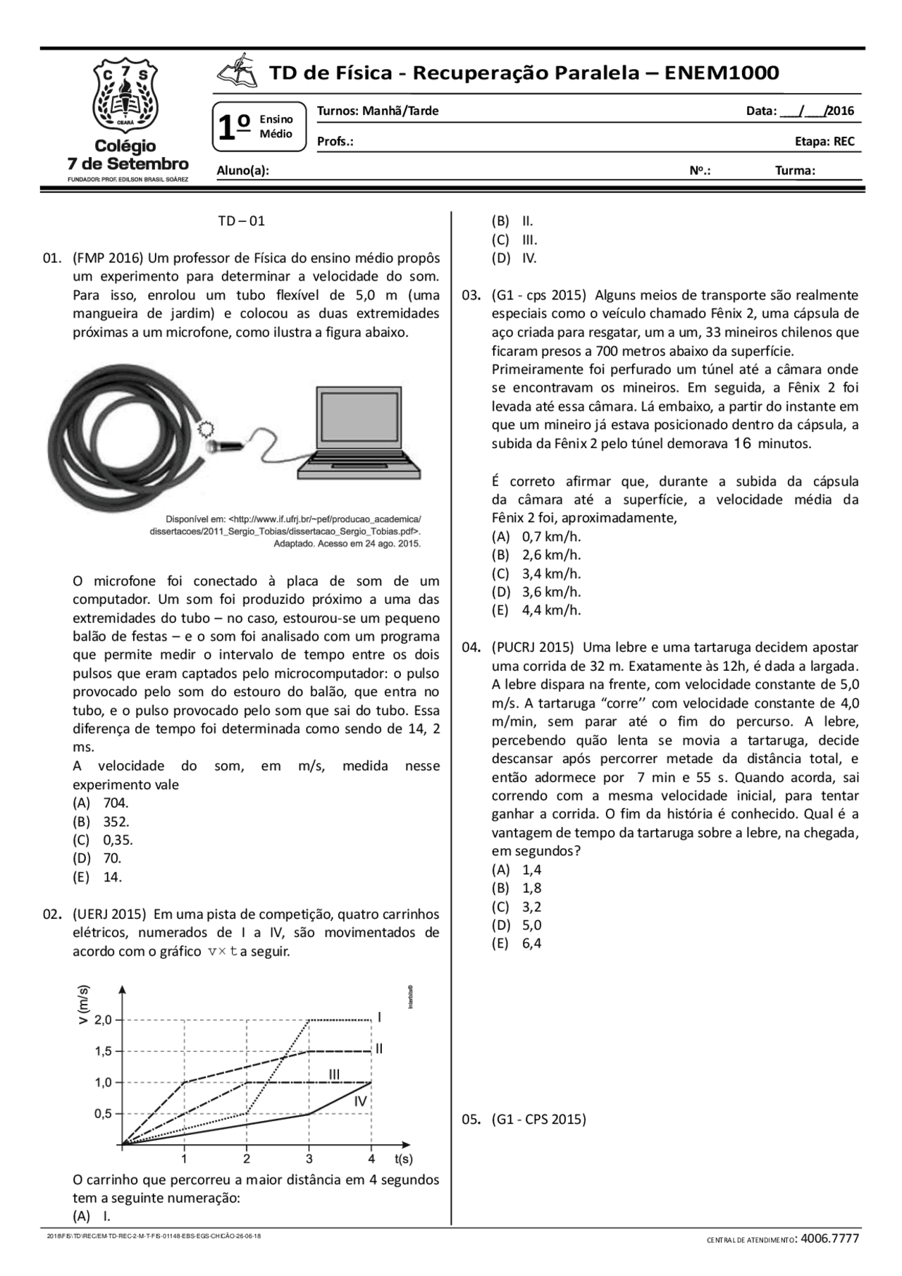 Recuperação de física 1 ano do ensino medio | Exercícios Física para ...