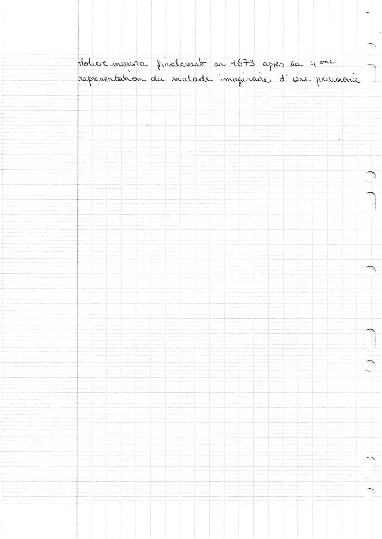 Synthese de la vie Moliere Notes Français Docsity