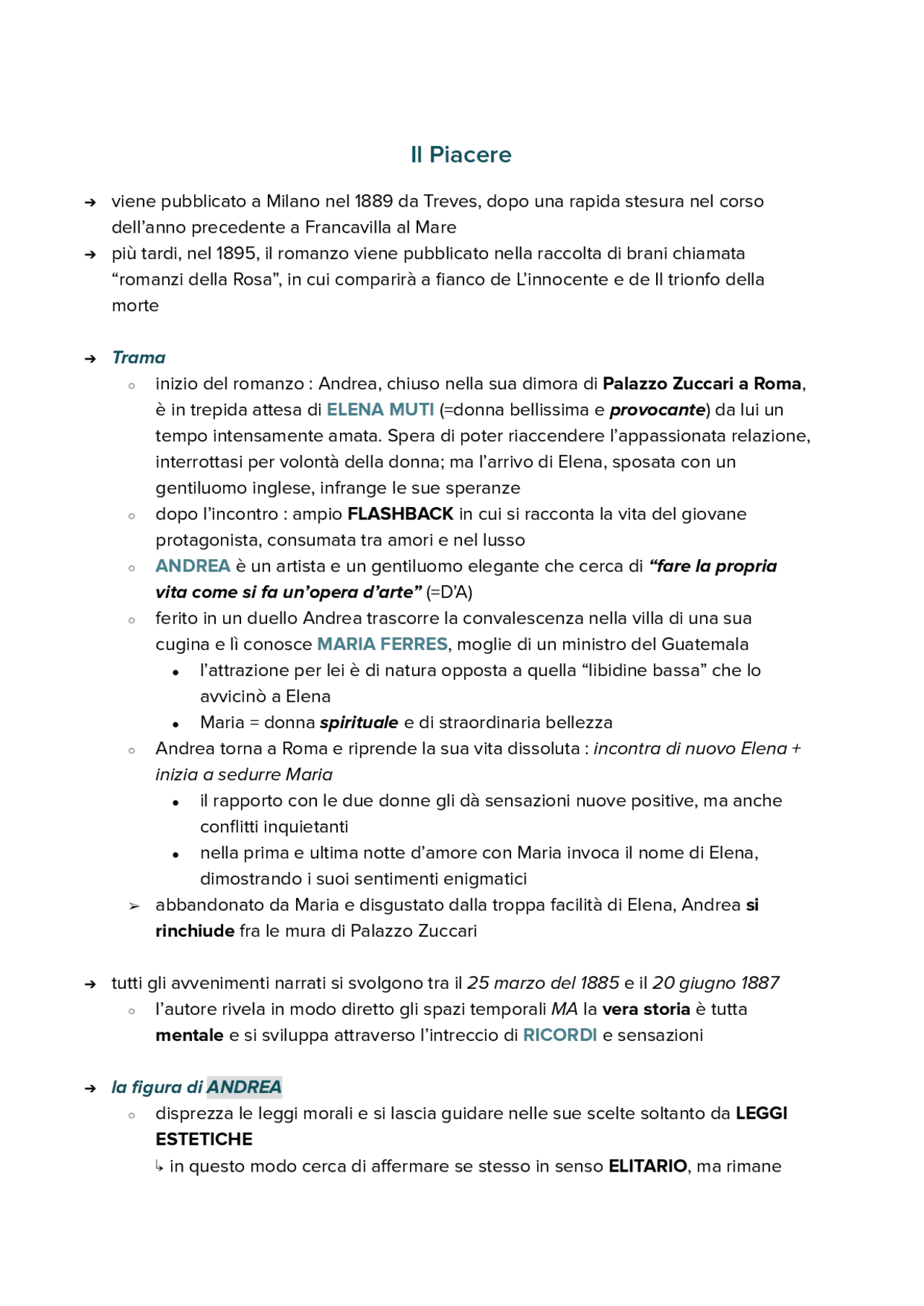 D'annunzio, il piacere + andrea sperelli Schemi e mappe concettuali di Italiano Docsity D'annunzio, il piacere + andrea sperelli Schemi e mappe concettuali di Italiano Docsity