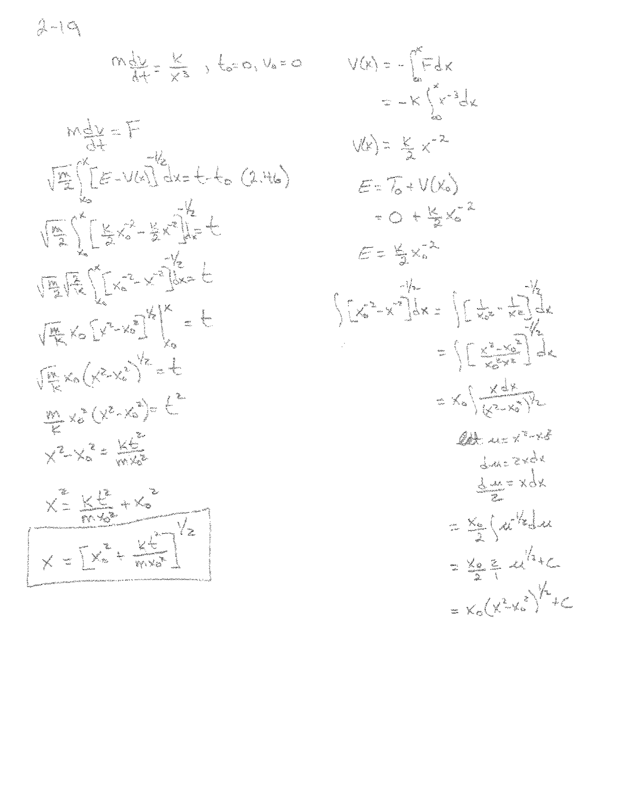 Exercício respondido Symon cap 2 | Exercícios Mecânica Clássica | Docsity