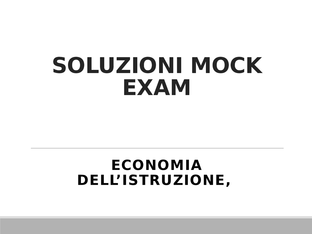 Soluzione mock esam esame anno 2022/2023 | Schemi e mappe concettuali