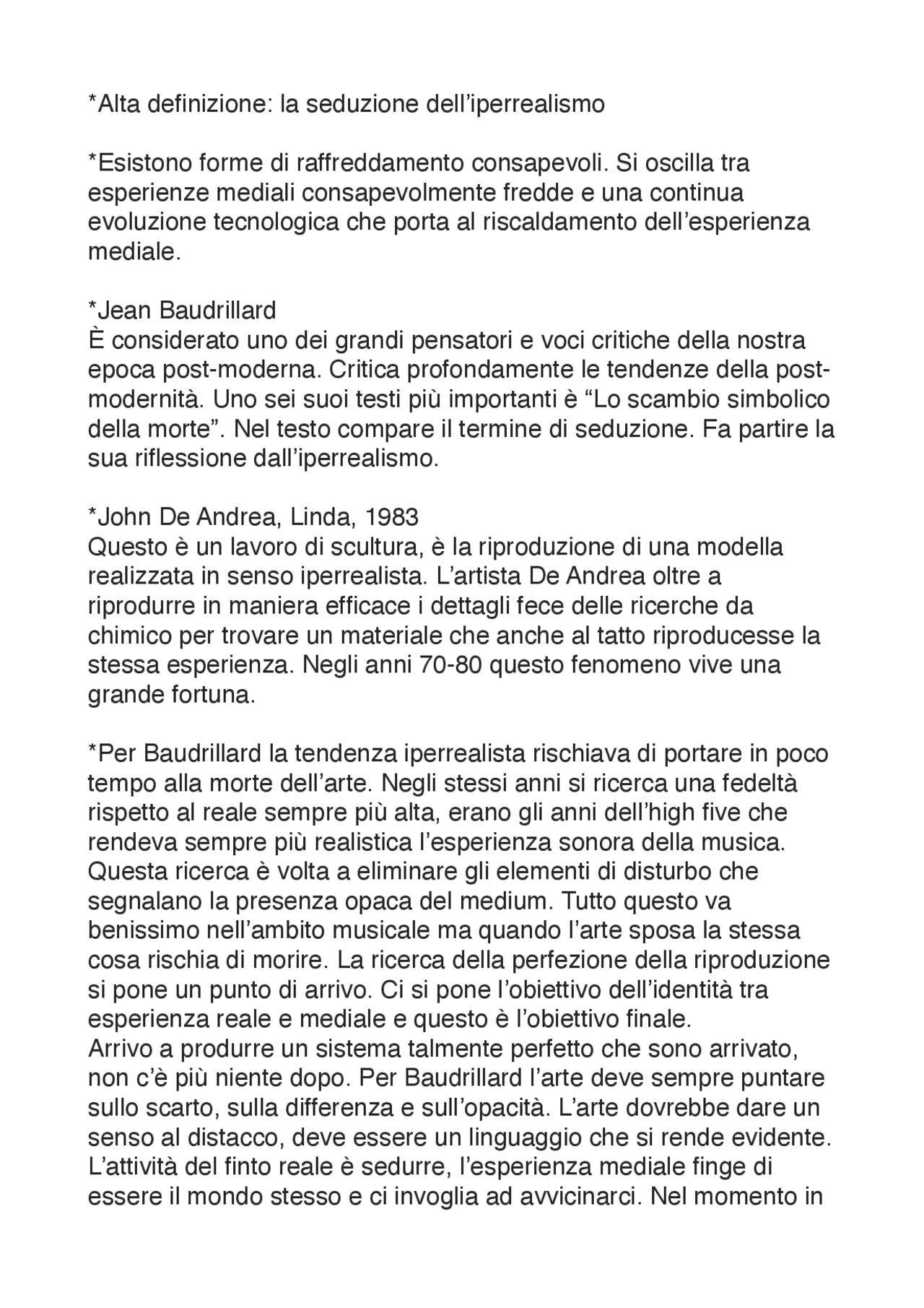 L'alta e la bassa definizione Appunti di Visione Artificiale Docsity