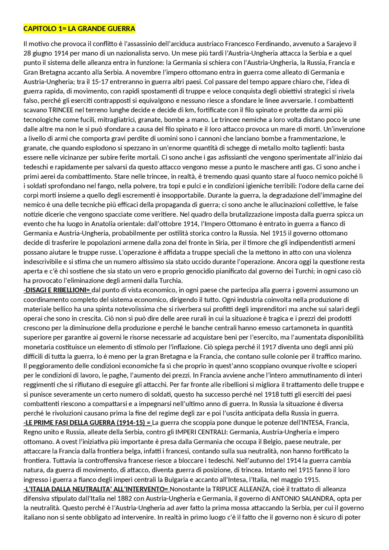 Riassunto manuale "Dalla grande guerra ad oggi" di Banti | Schemi e ...