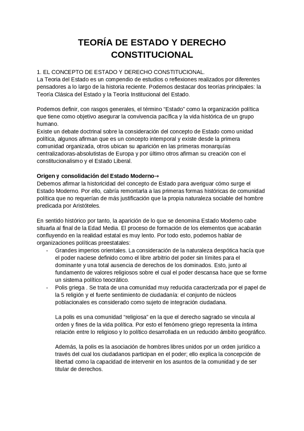 Tema 1, teoría del estado y derecho constitucional | Summaries of ...