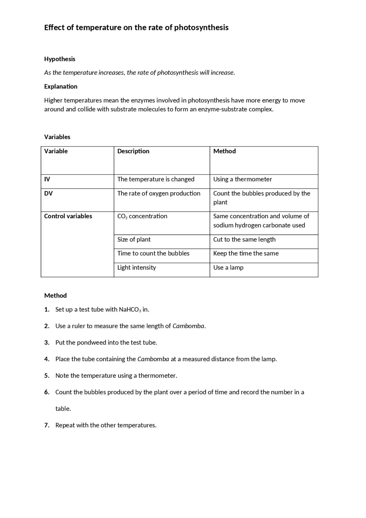 Annotation Examples Biology Lab report annotation | Cheat Sheet Biology | Docsity