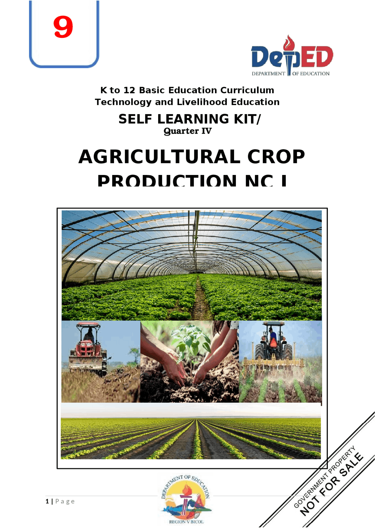 Agricultural Crop Production Grade 9 | Summaries English | Docsity