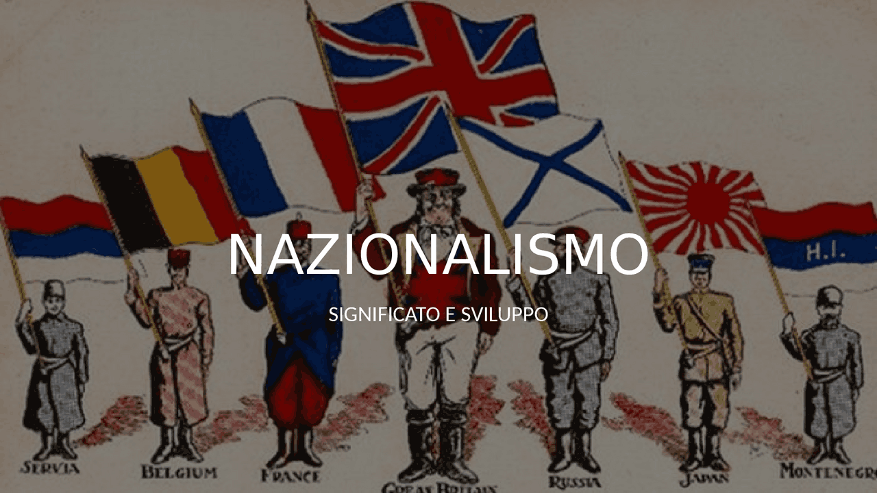 NAZIONALISMO significato e sviluppo del termine 'nazione' Slide di Storia Politica Docsity