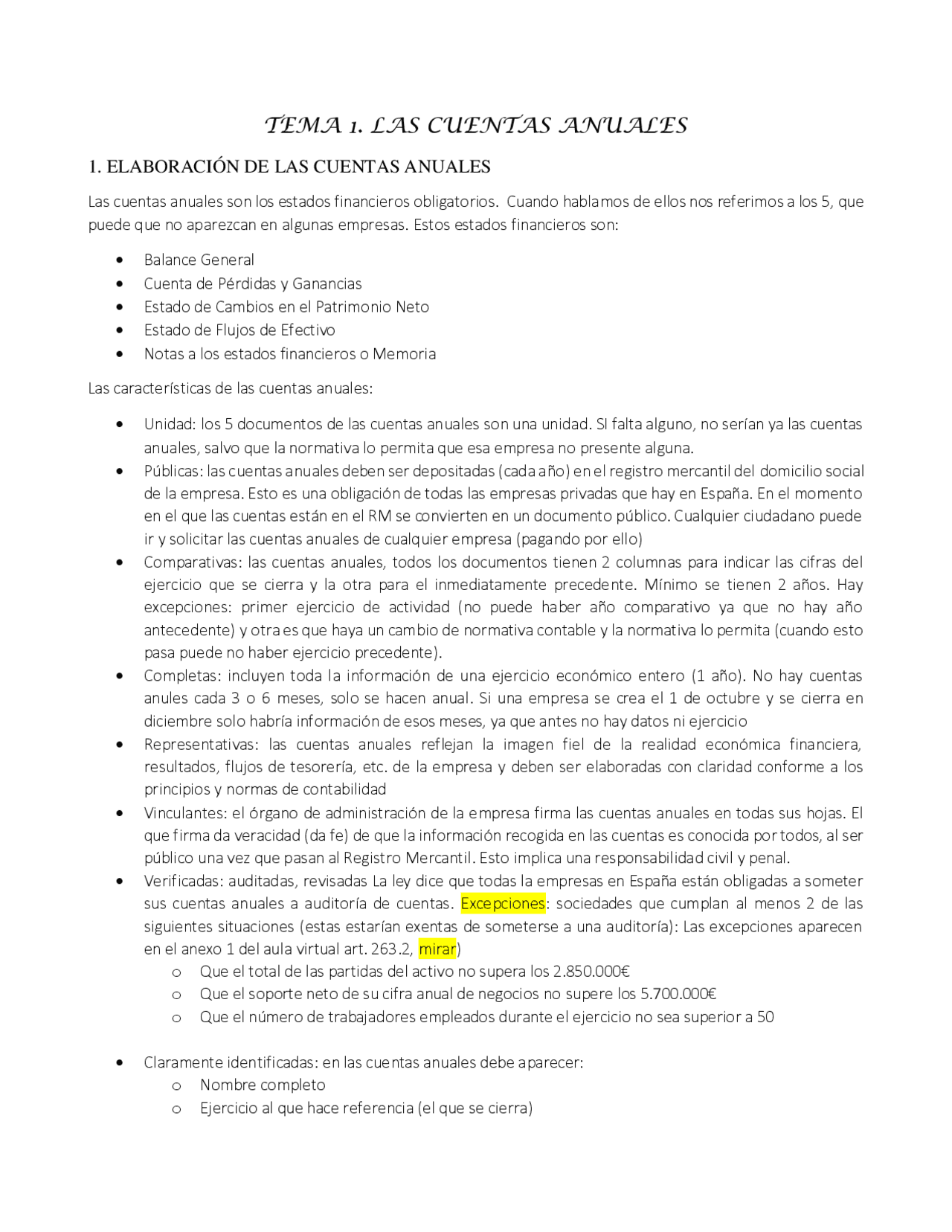 Apuntes de Análisis de los Estados Financieros de la empresa, tema 1 ...