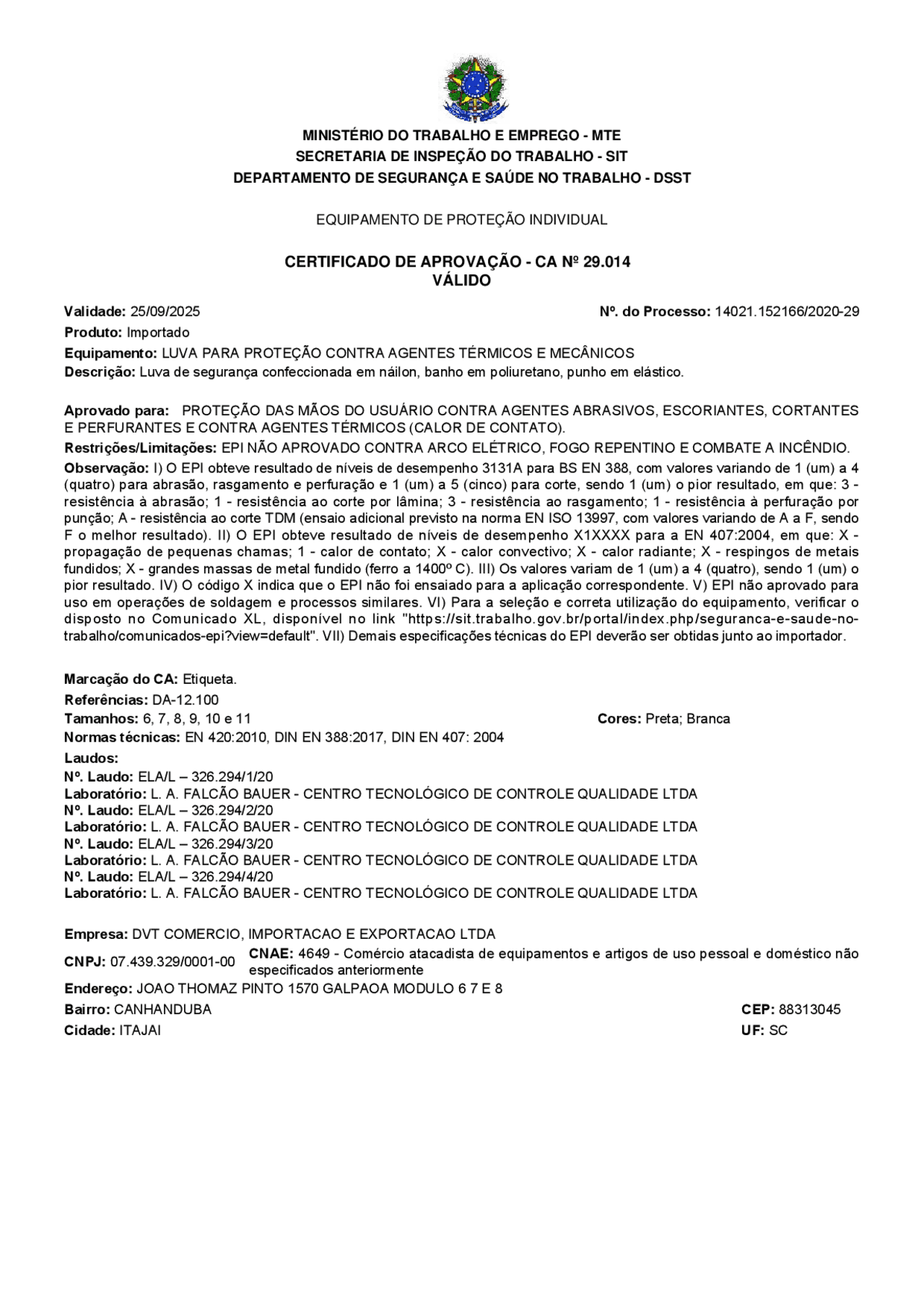 Certificado de Aprovação | Esquemas Segurança do Trabalho | Docsity