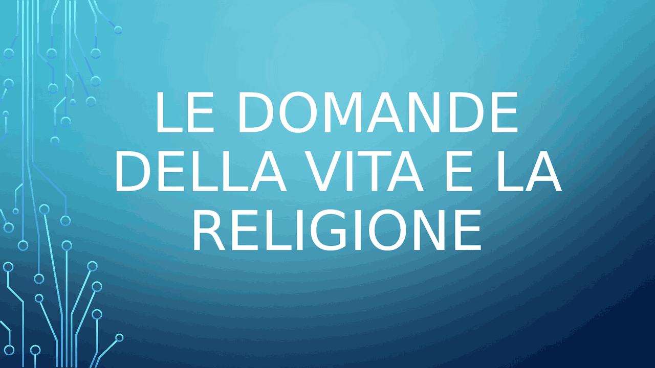 Le domande di senso dell'uomo | Schemi e mappe concettuali di Religione