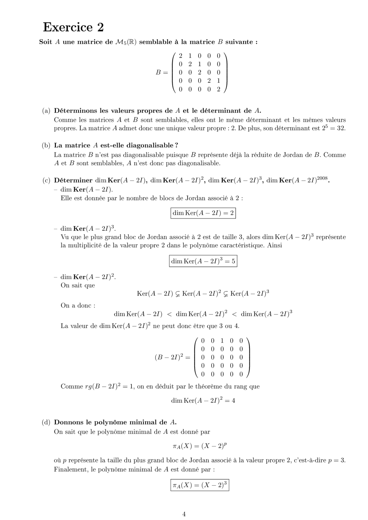 Polynome d'equation simple a faire | Exercises Mathematics | Docsity