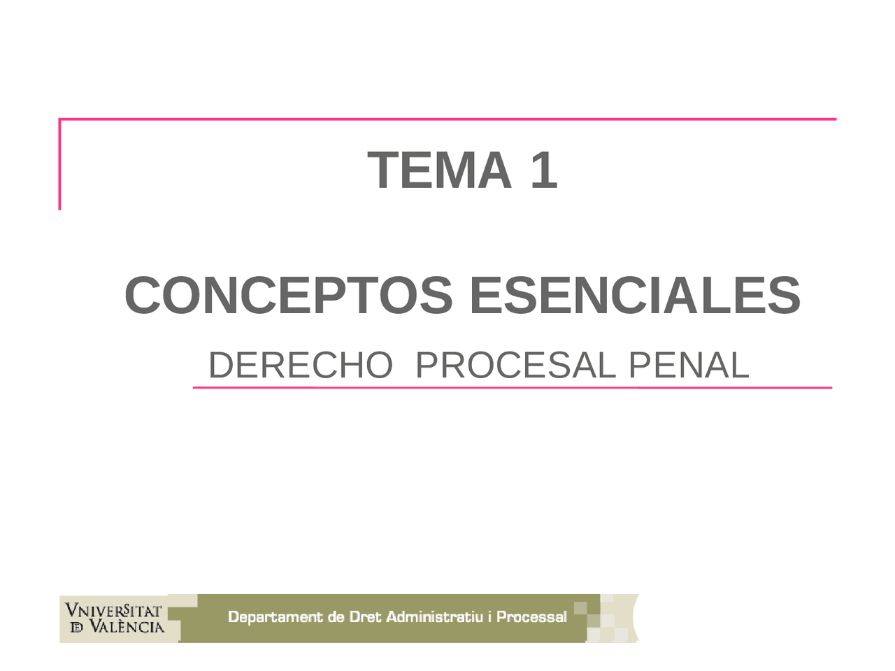 Procesal penal 2 tema 1 | Resúmenes de Derecho Procesal | Docsity