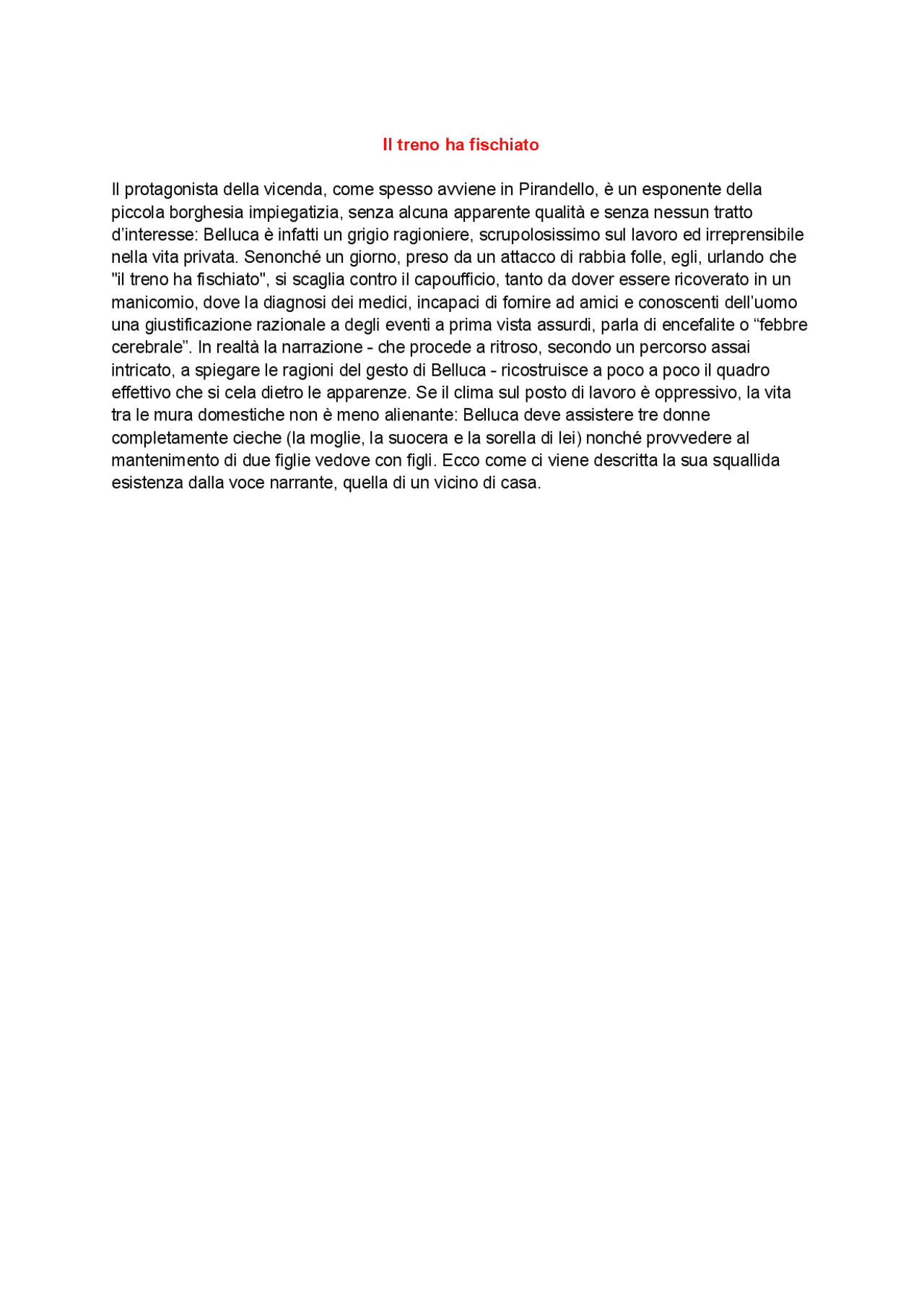 pirandello il treno ha fischiato