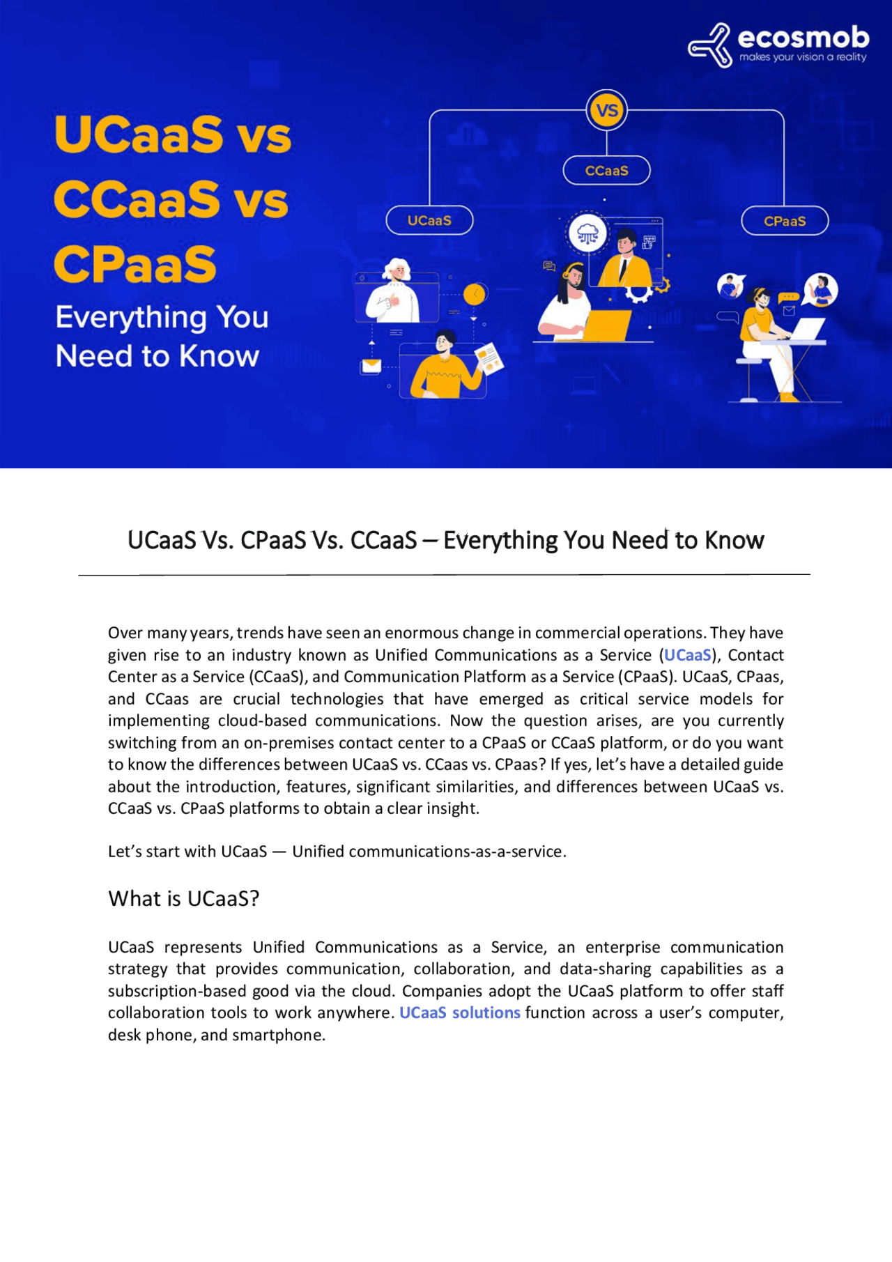 UCaaS Vs. CPaaS Vs. CCaaS – Everything You Need to Know | Summaries ...