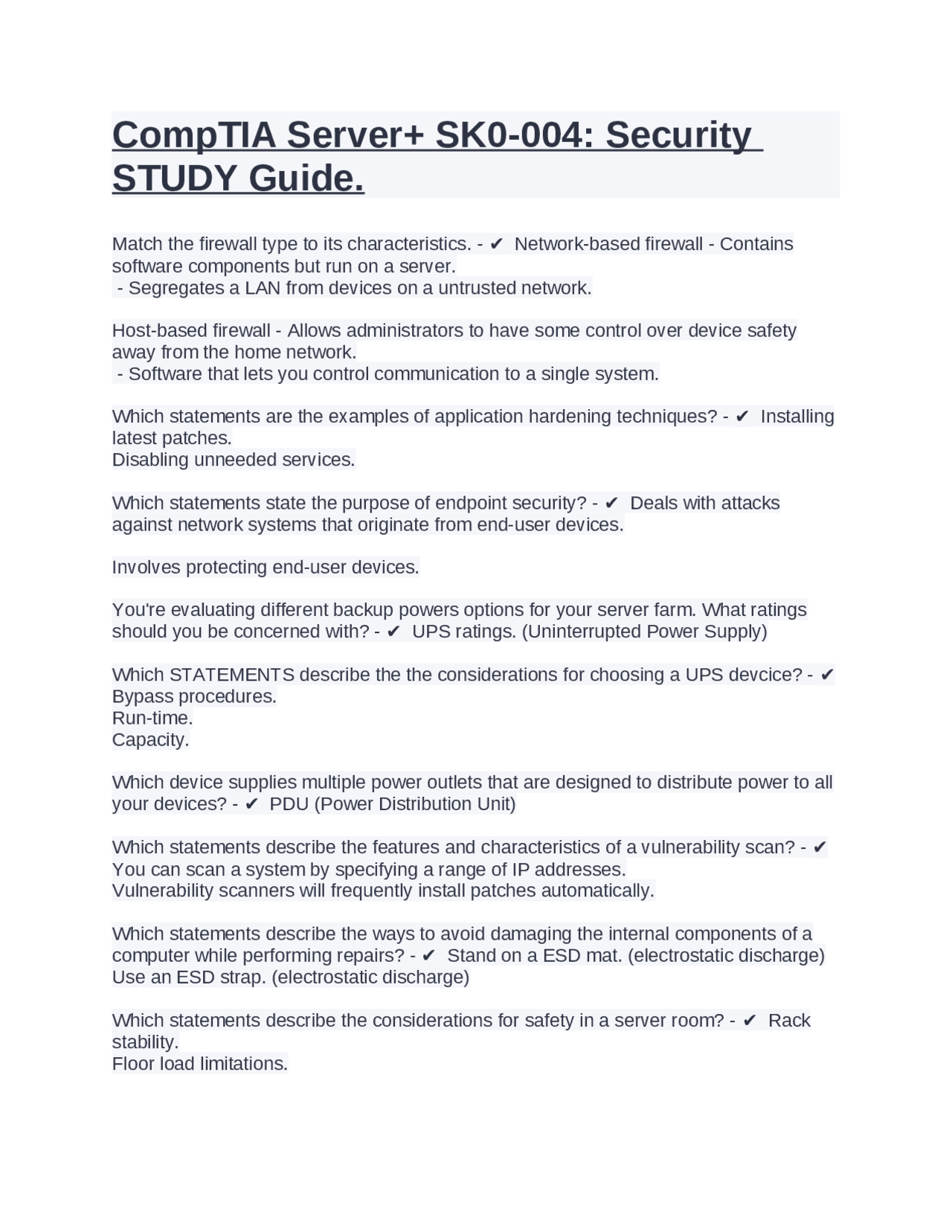 CompTIA Server+ SK0-004: Security STUDY Guide | Exams Computer Science ...