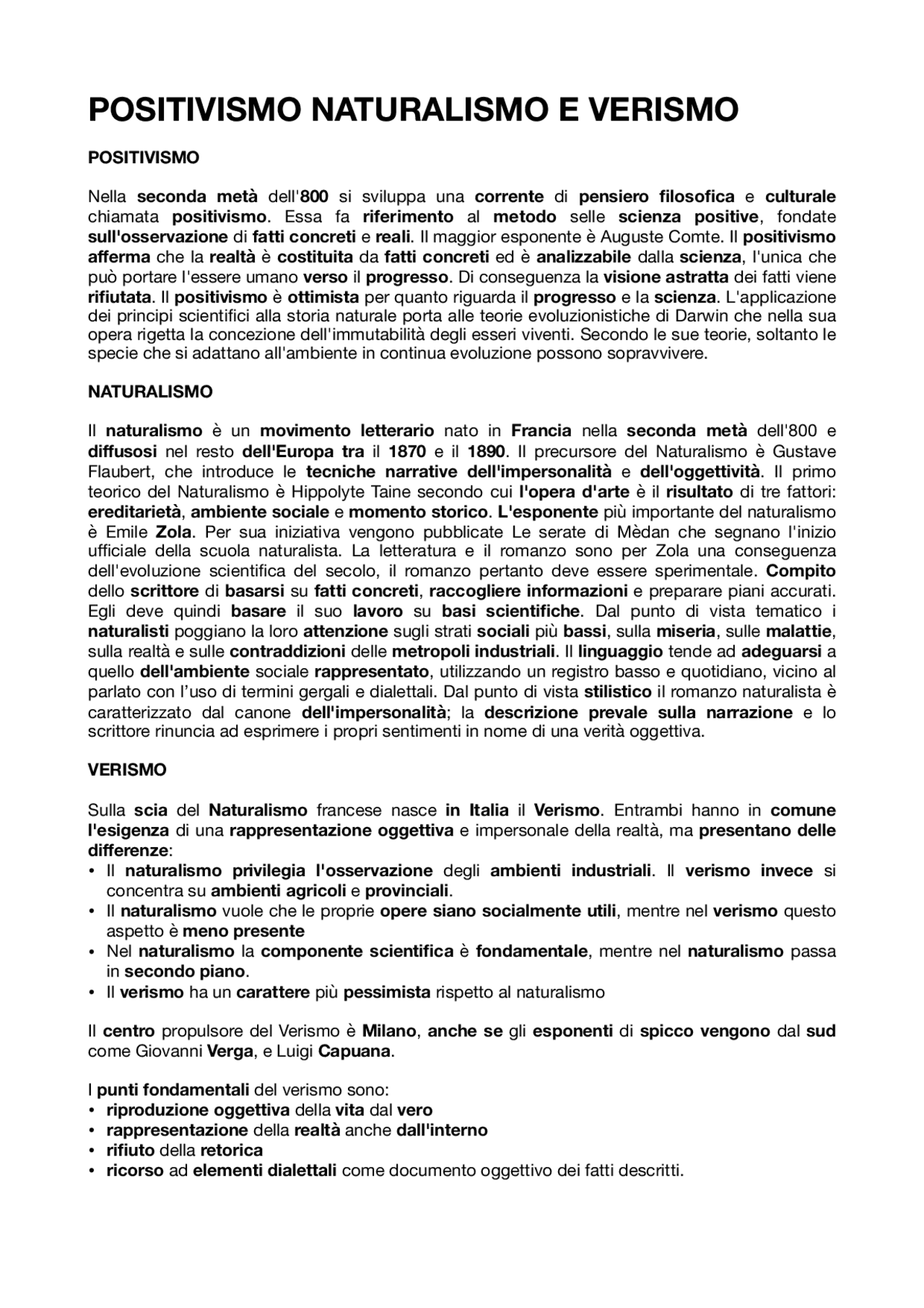 POSITIVISMO NATURALISMO E VERISMO Dispense Di Italiano Docsity positivismo-naturalismo-e-verismo-dispense-di-italiano-docsity