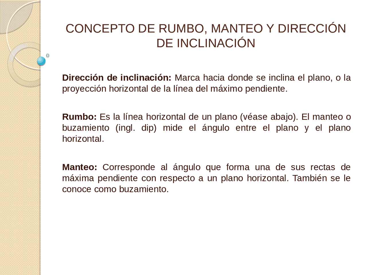 Conceptos de rumbo y mapeos | Esquemas y mapas conceptuales de Geología ...
