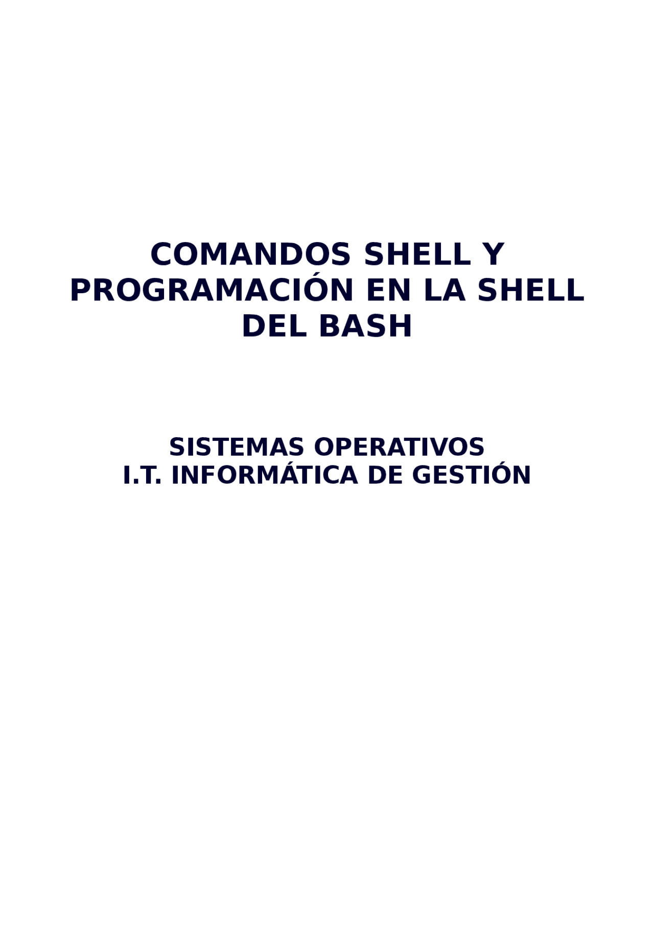 Apuntes de la Shell de Linux | Resúmenes de Redes de Área Local | Docsity