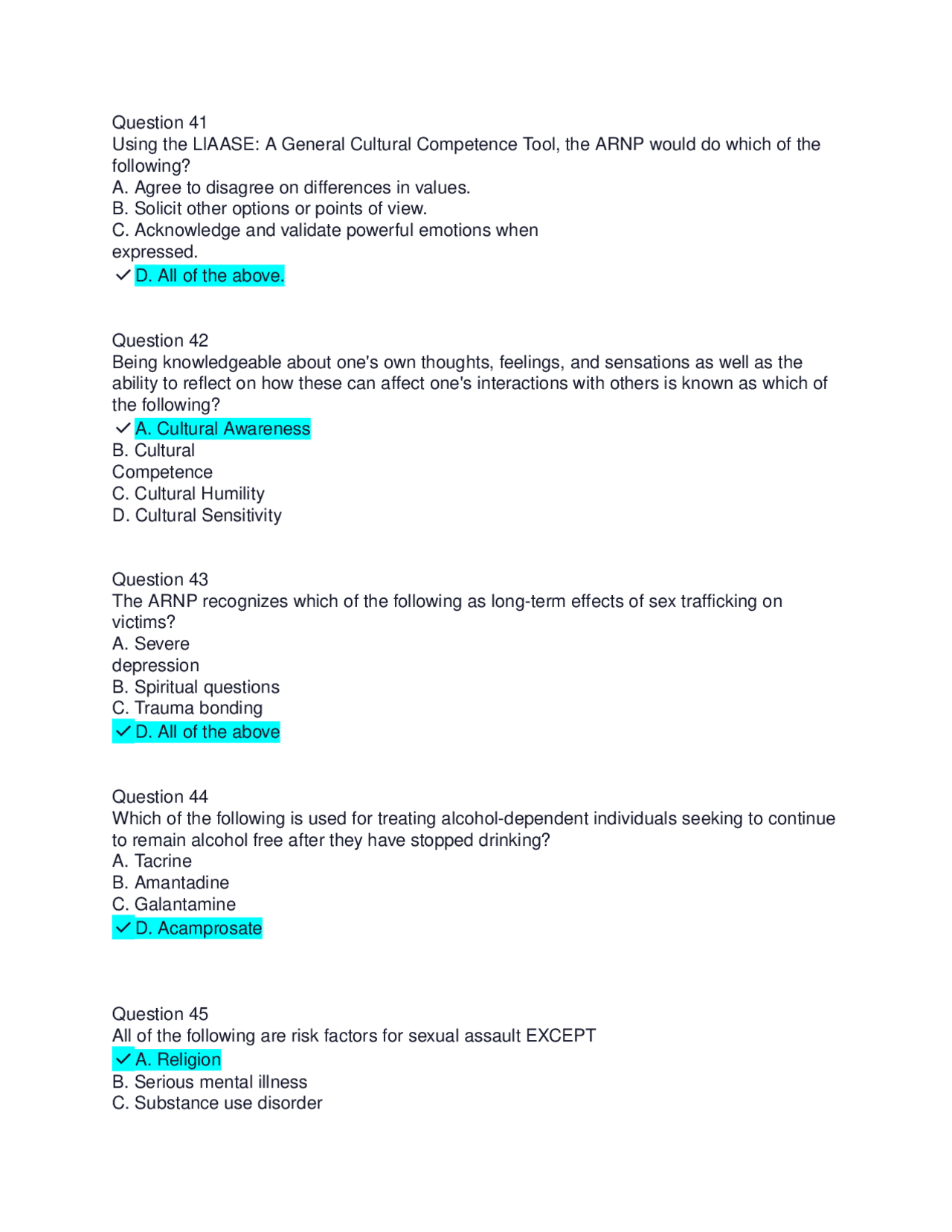 Midterm exam 6675 insight therapy and sexual victim | Exams Nursing ...