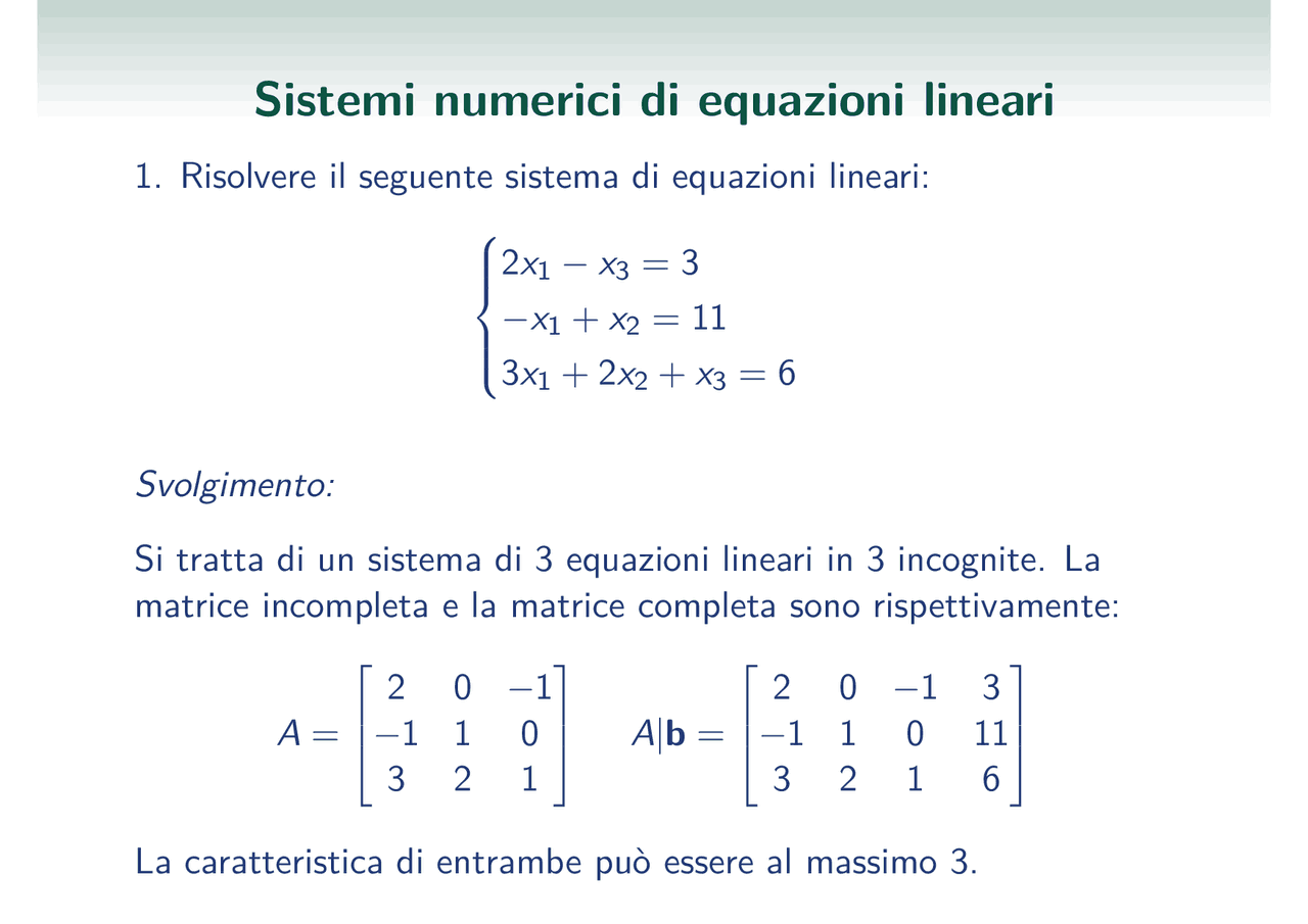 Esercizi matematica corso base | Esercizi di Matematica Discreta | Docsity