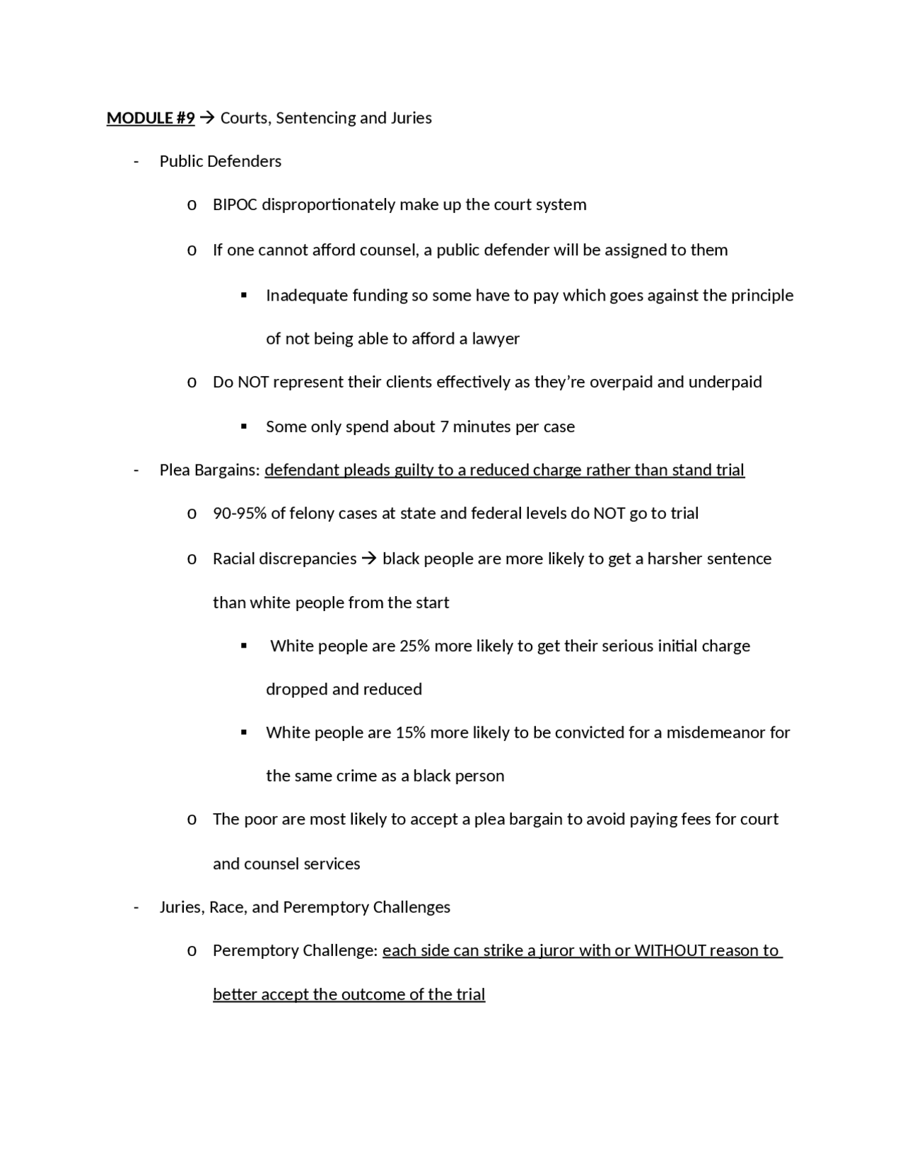 Court Intimation Module Module #9: Courts, Sentencing, and Juries | Lecture notes Criminal ...