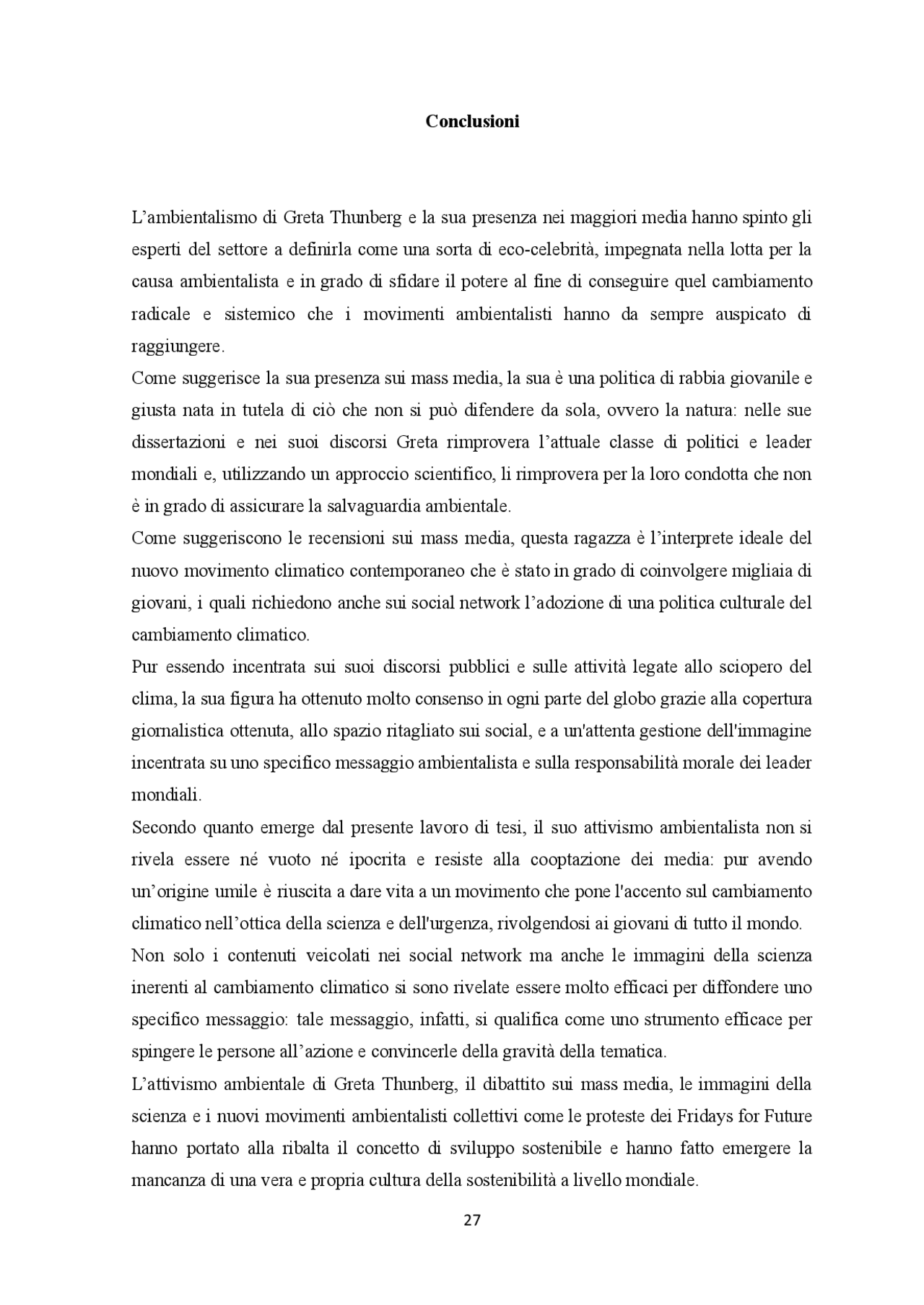 Conclusioni tesi greta thunberg | Tesi di laurea di Filosofia della ...