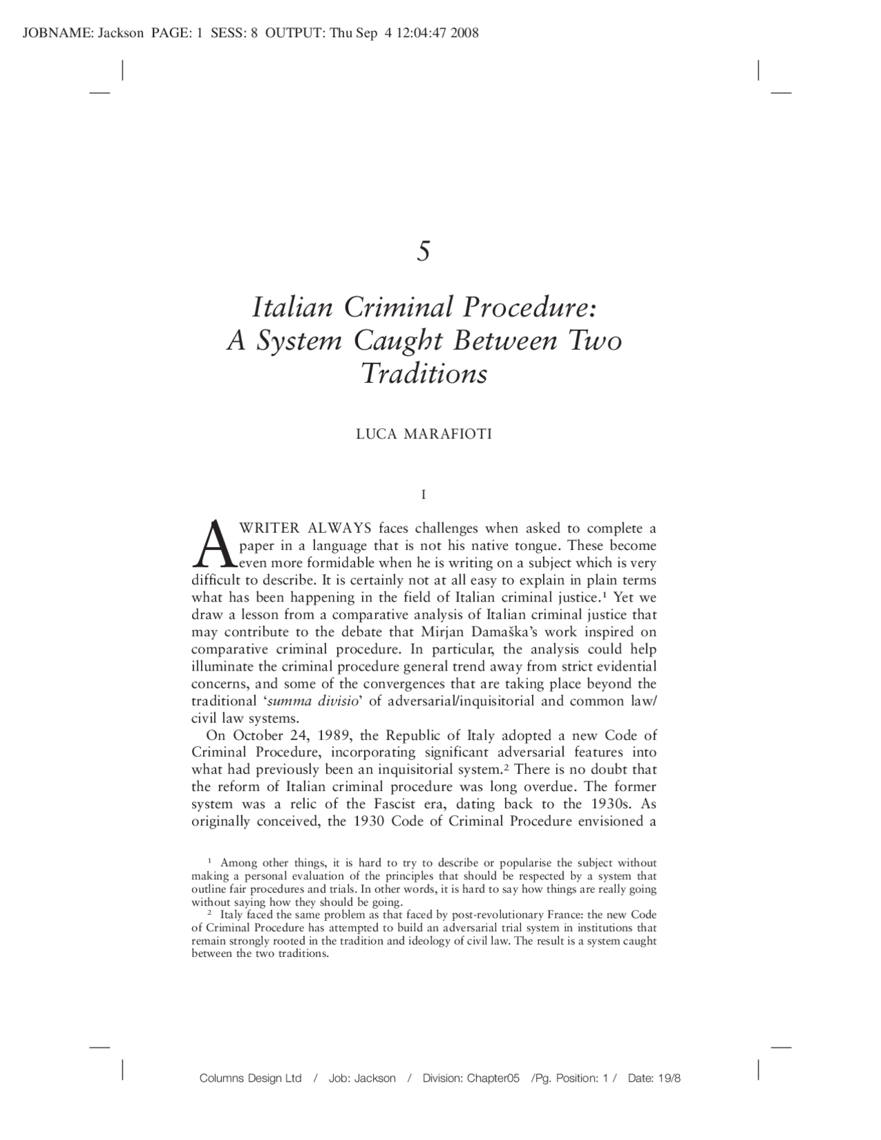 Scientific evidence and criminal procedure Dispense di Diritto Penale