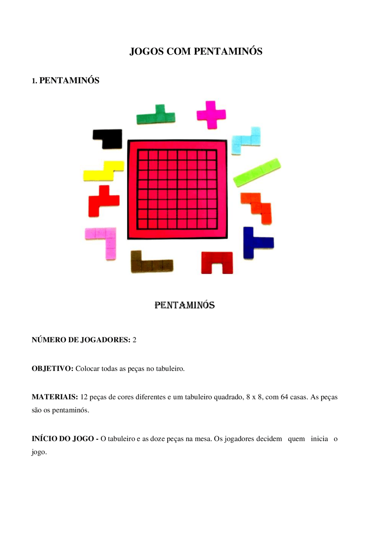 JOGOS COM PENTAMIN S Exerc cios Materiais Docsity Jogos com pentamin s exerc cios materiais docsity