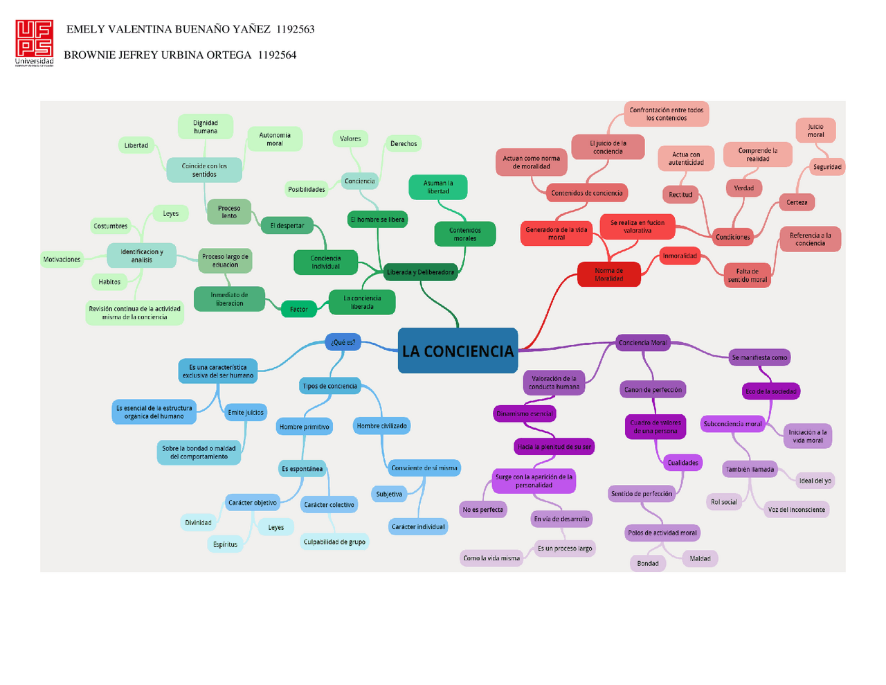 La conciencia del ser humano | Esquemas y mapas conceptuales de Ética ...