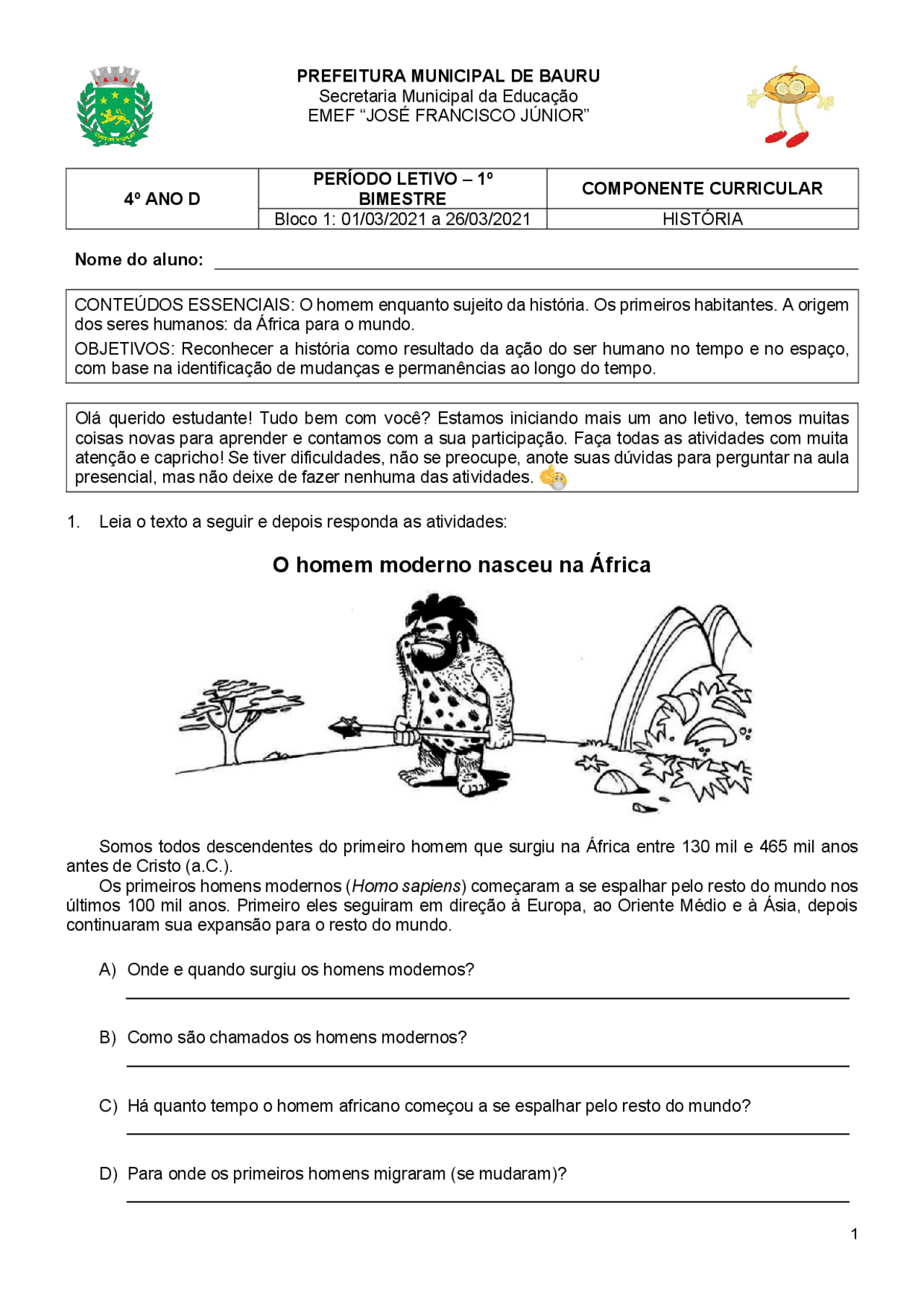 O homem moderno nasceu na África Slides História Docsity O homem moderno nasceu na África Slides História Docsity