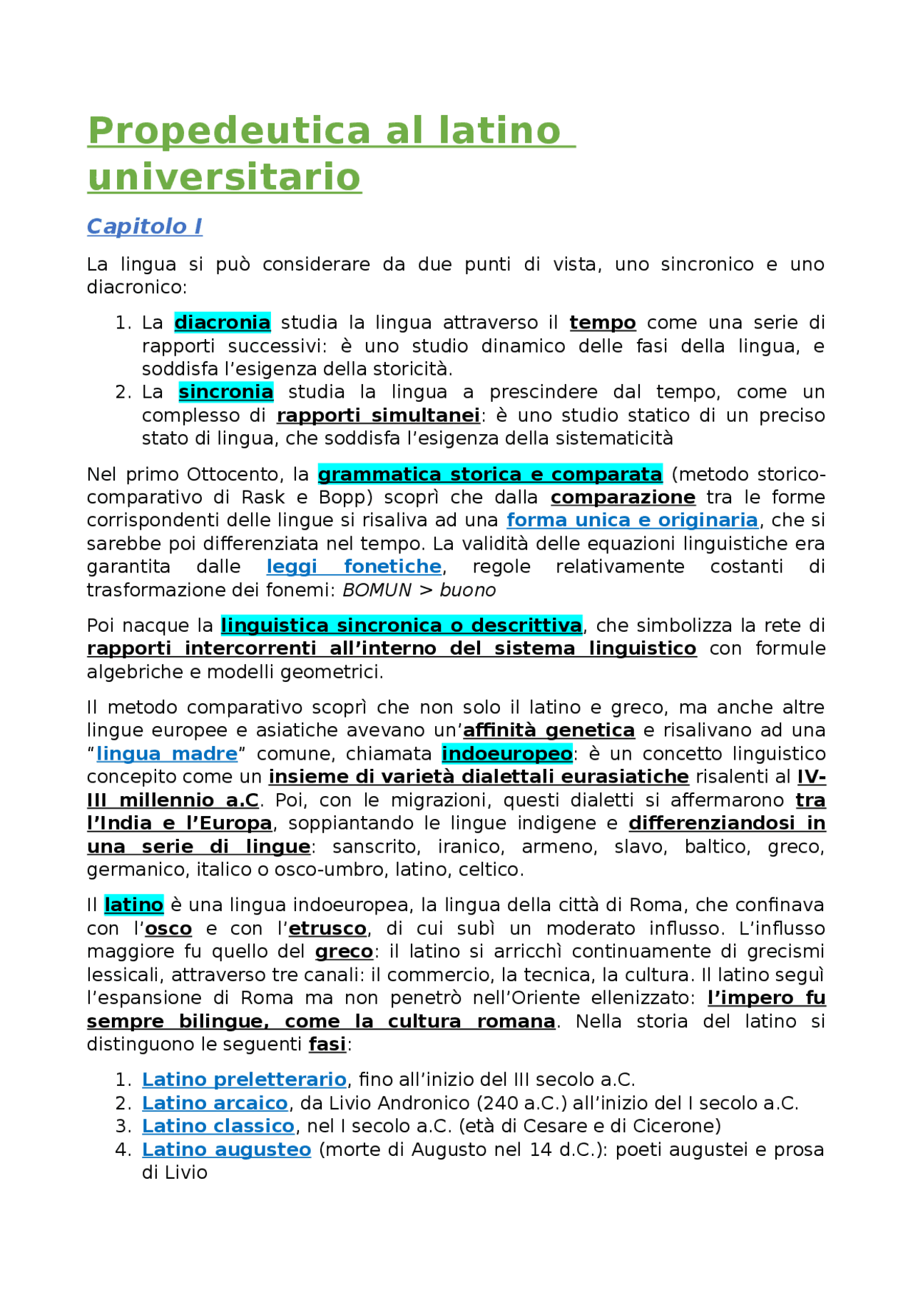 Propedeutica al latino universitario | Schemi e mappe concettuali di ...
