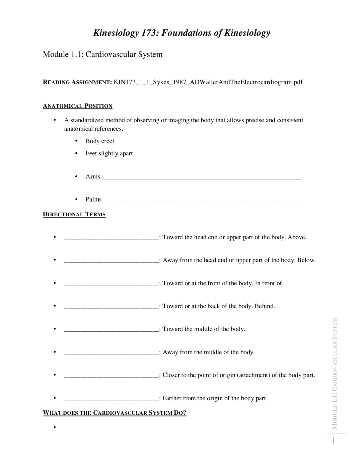 Kin173 skeleton notes | Lab Reports Kinesiology | Docsity