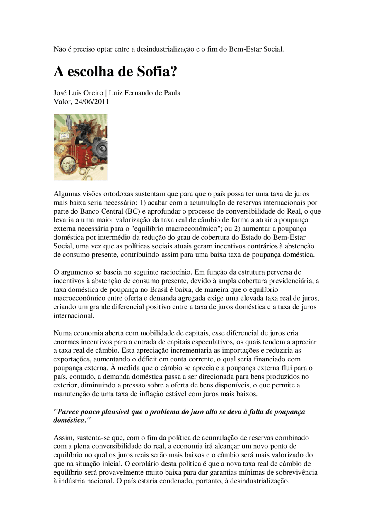 A escolha de Sofia? Slides Economia Docsity A escolha de Sofia? Slides Economia Docsity