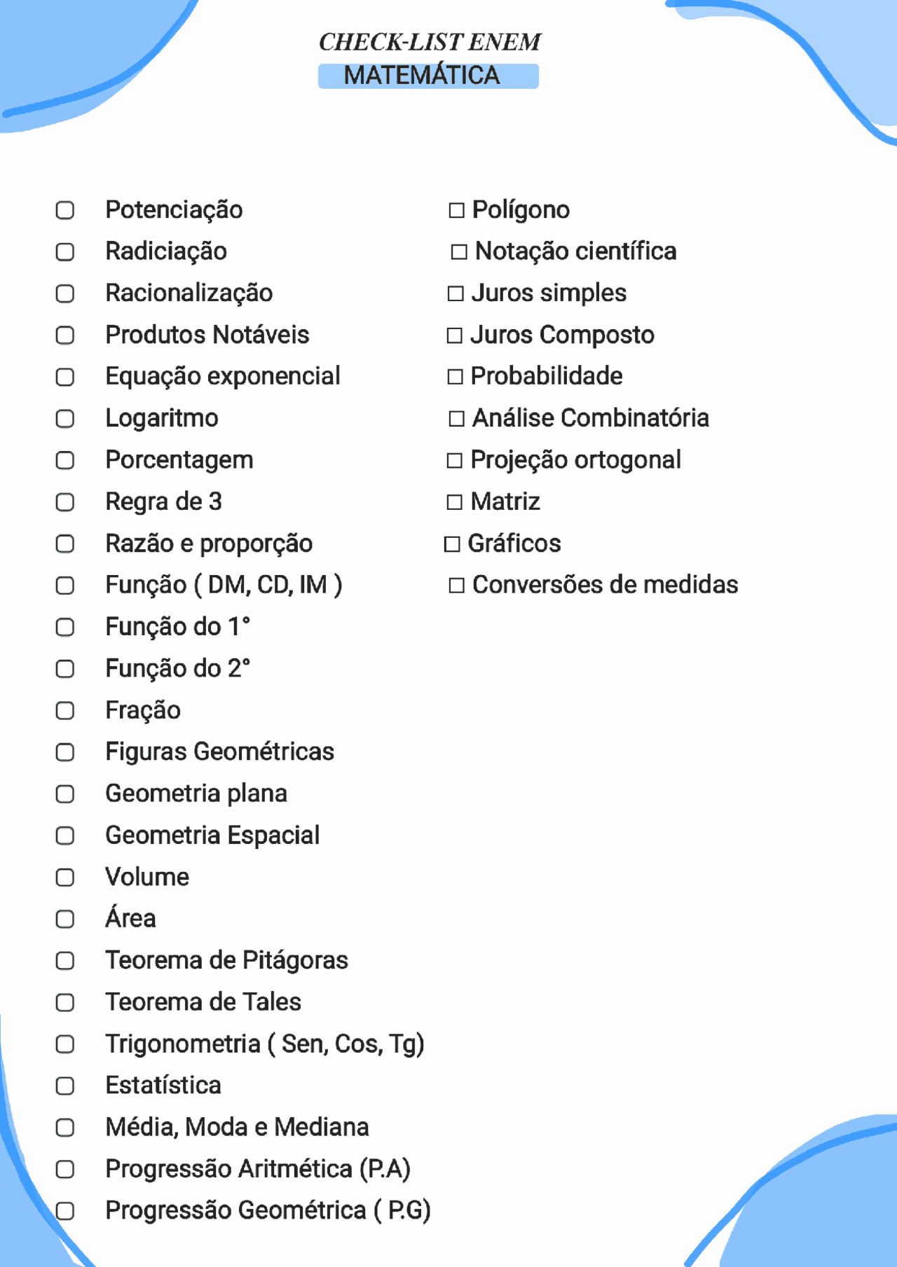 Lista De Exerc cios Enem Pdf RETOEDU Lista De Exerc cios Enem Pdf RETOEDU