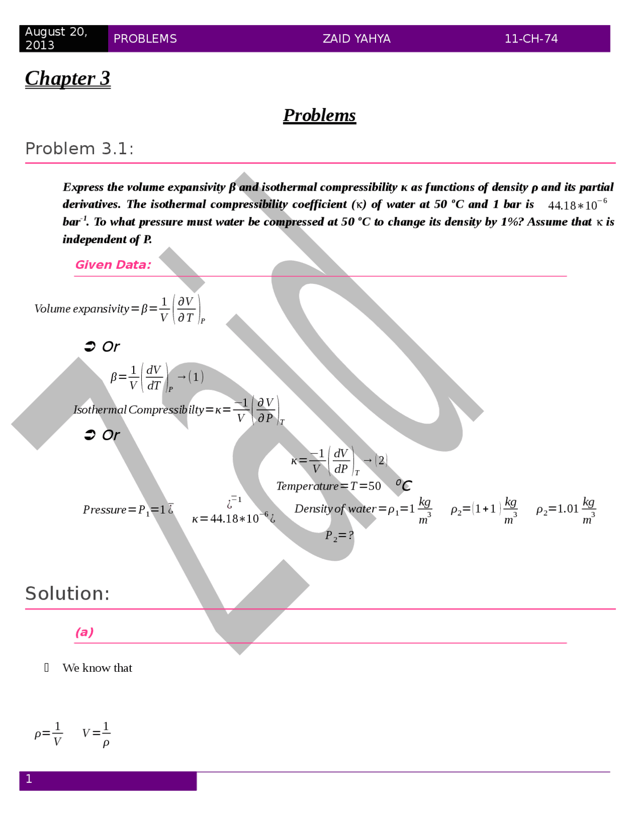 Introduction to Chemical Engineering Chapter 3 Solution | Cheat Sheet ...