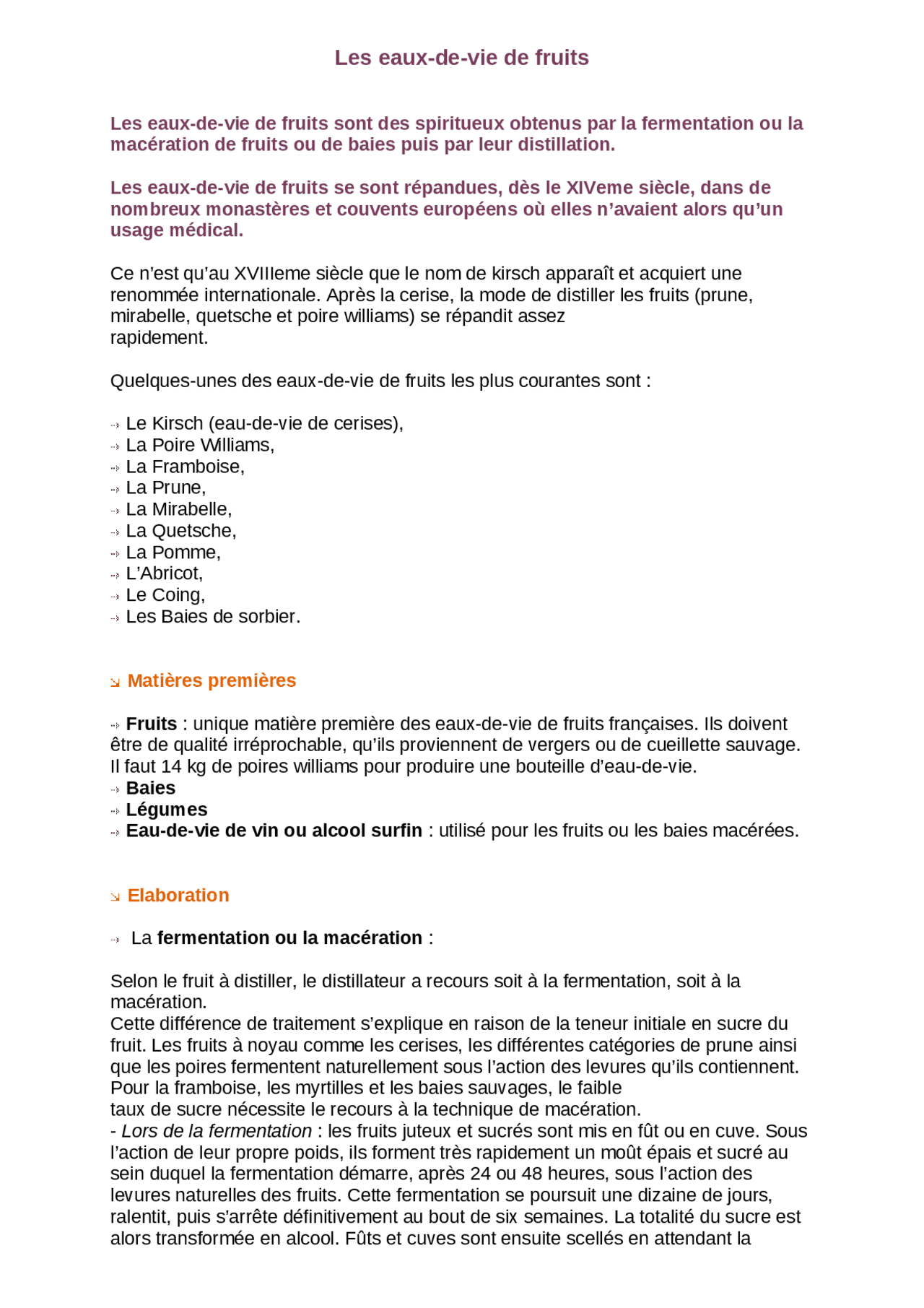 Fiche explicative sur different sujets | Notes Français | Docsity