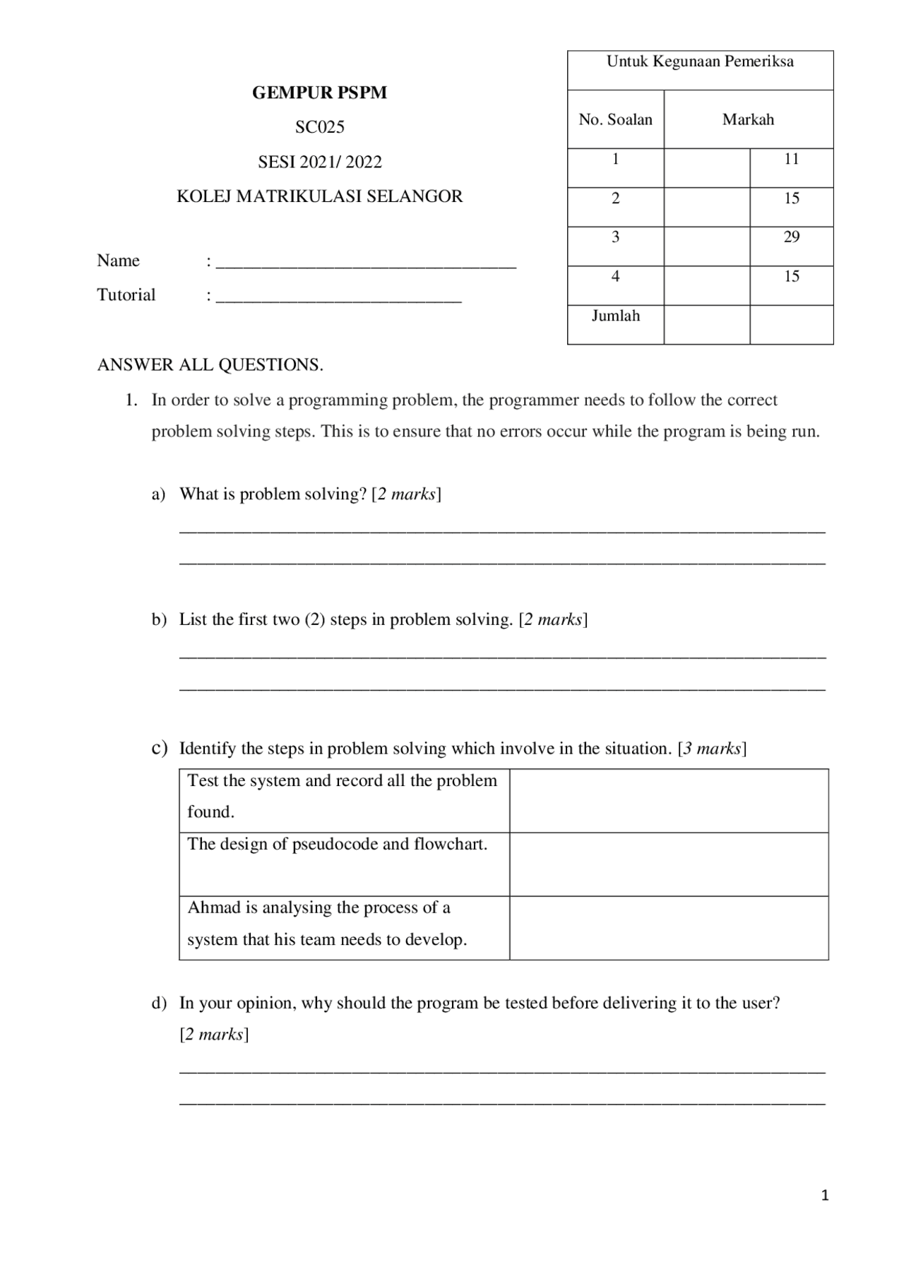 Software engineering methods | Exams Software Engineering | Docsity