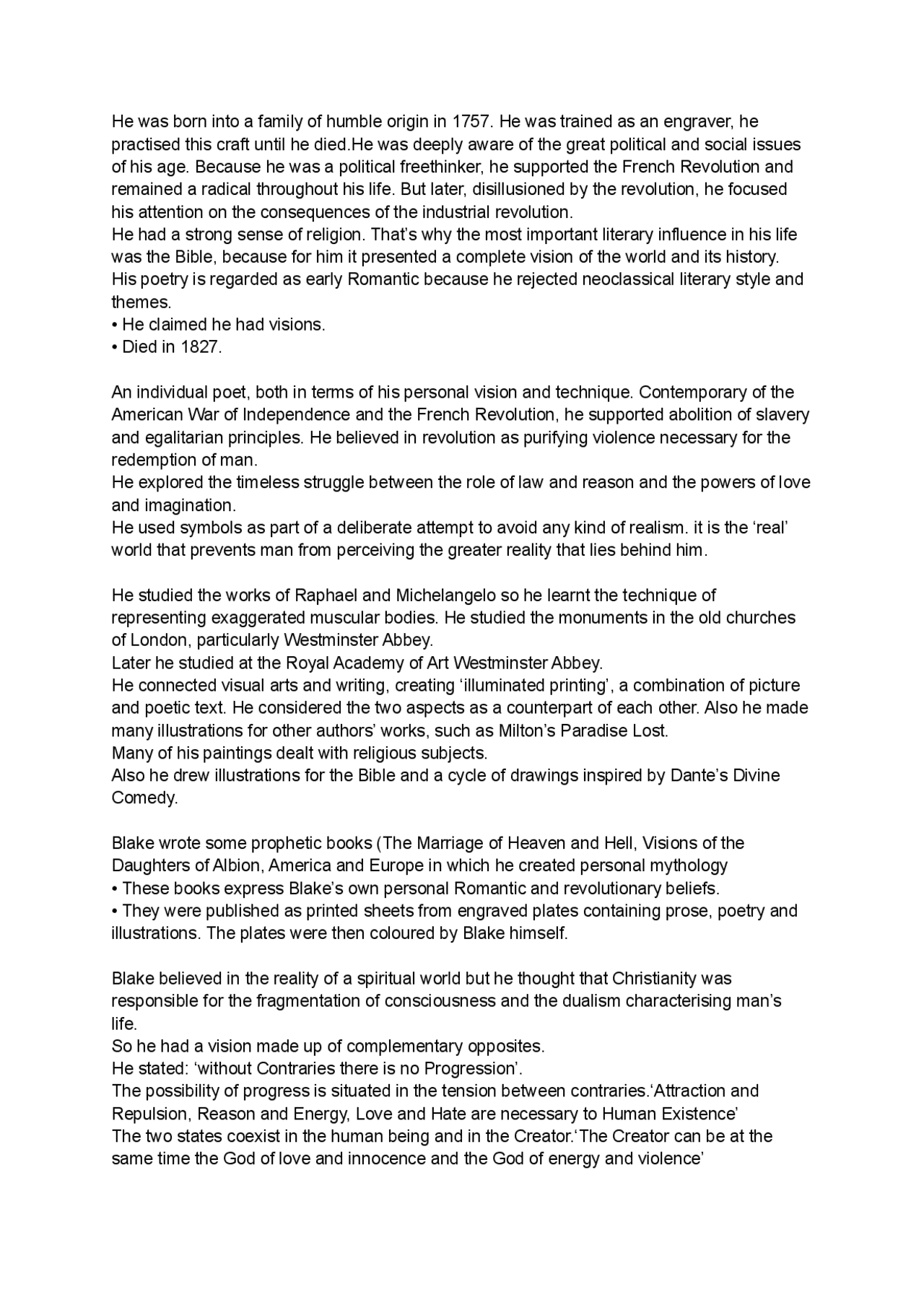 Letteratura inglese del quinto anno Dispense di Inglese Docsity