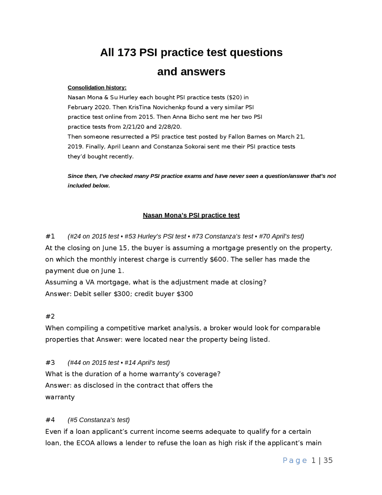 All 173 PSI practice test questions and answers | Exams Business ...