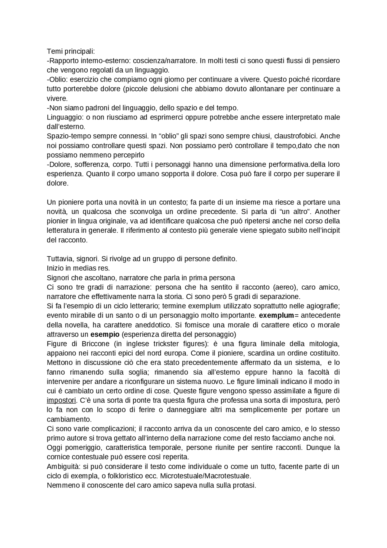 Oblio di David Foster Wallace analisi di 3 racconti. Appunti di