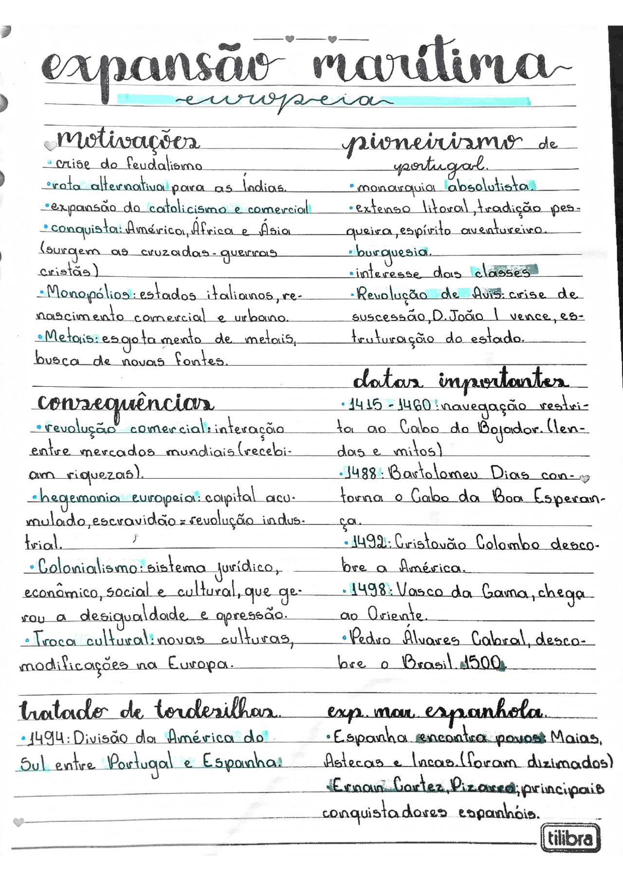 Expansao maritima europeia | Resumos História | Docsity