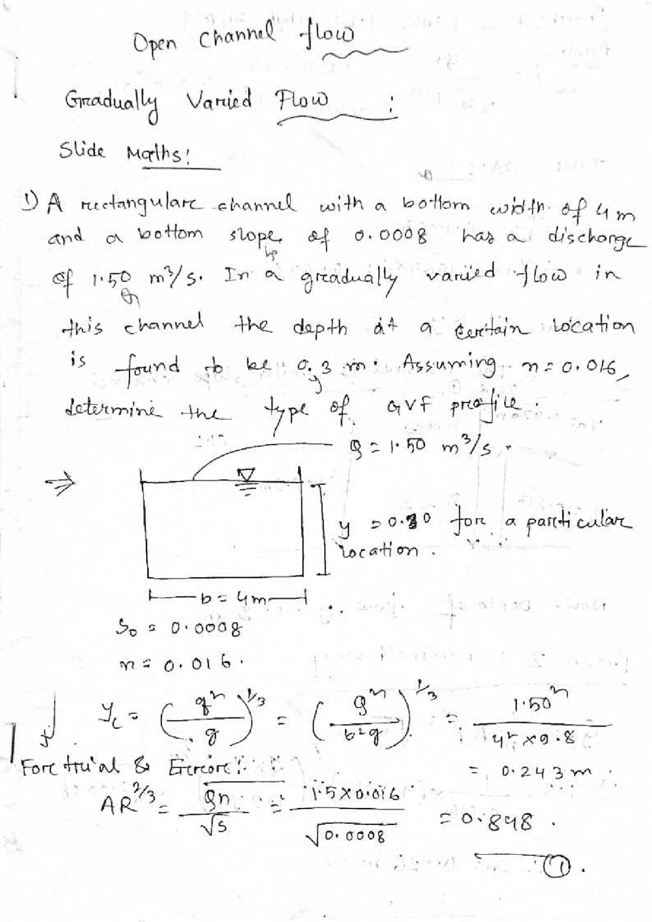 Open Channel Flow-Gradually Varied Flow and Hydraulic Jump Mathematical ...