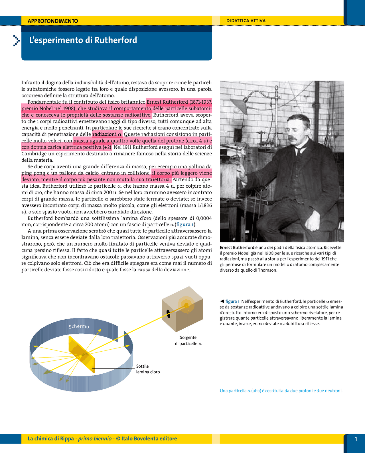 Rutherford esperimento atomo | Appunti di Chimica | Docsity