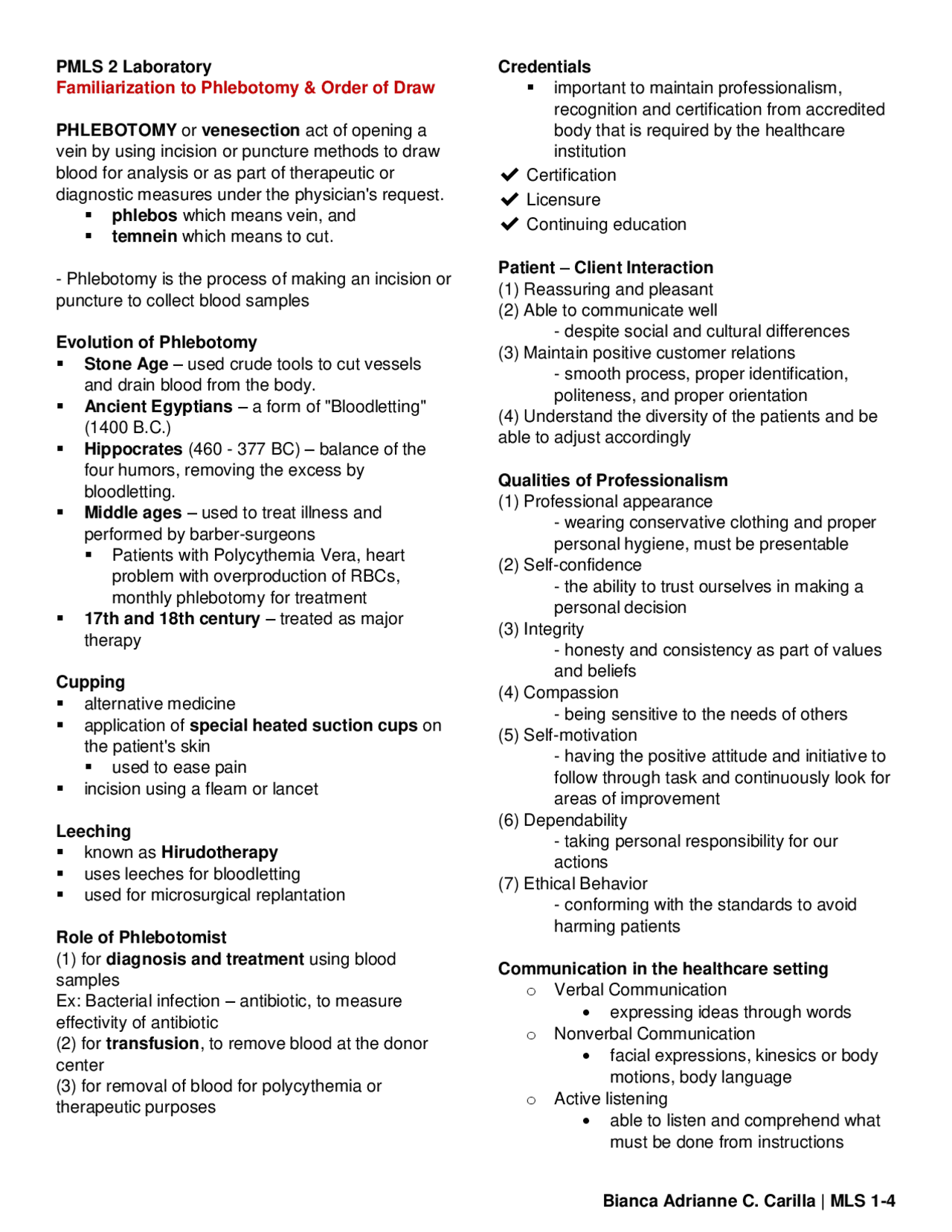 Principles of Medical Laboratory Science | Lecture notes Medical ...