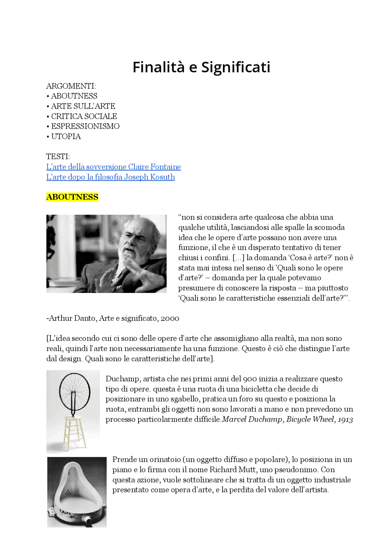 Finalità e significati | Sbobinature di Storia dell'arte contemporanea ...