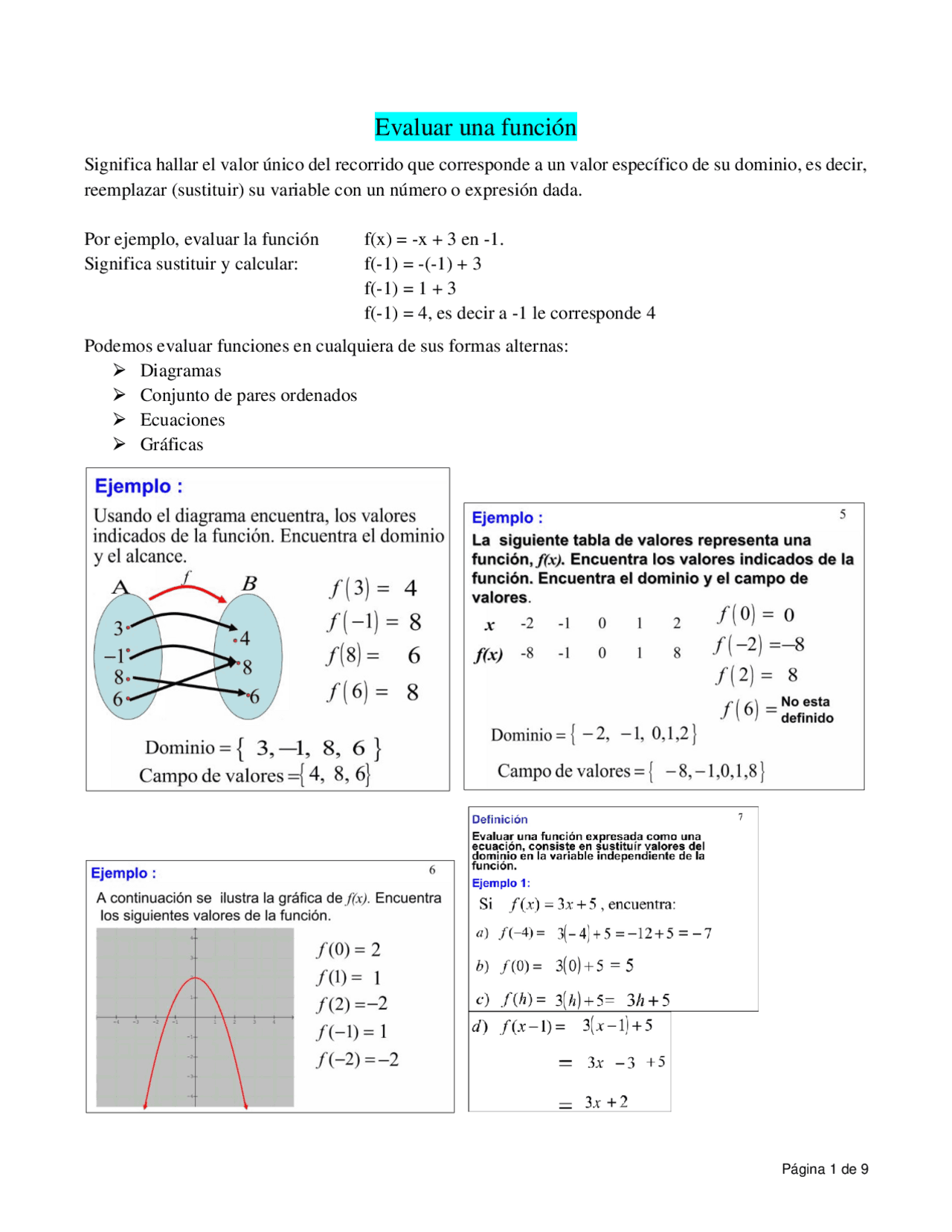 Función and relation | Study notes Mathematics | Docsity