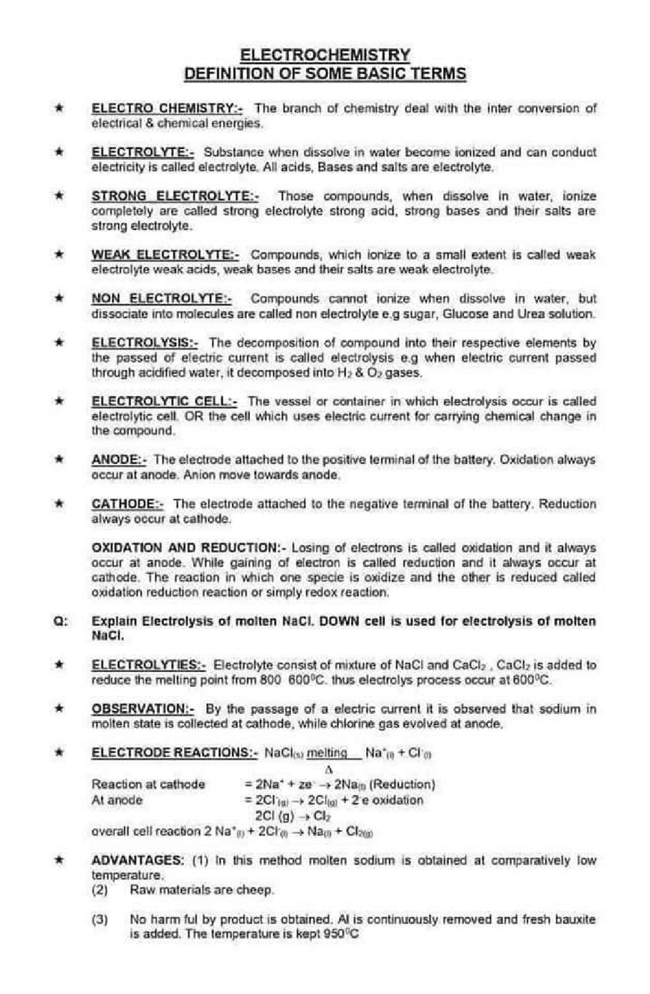 Electrochemistry definition of some basic terms Study Guides