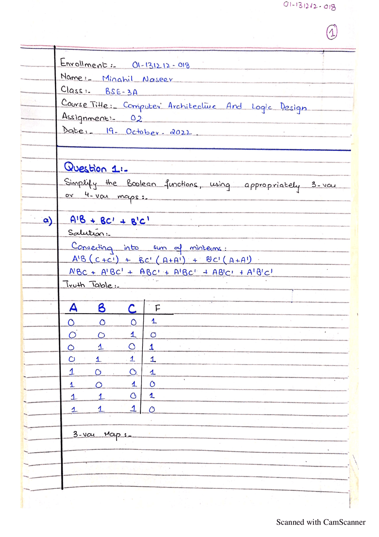 Computer Architecture And logic Design | Assignments Computer ...